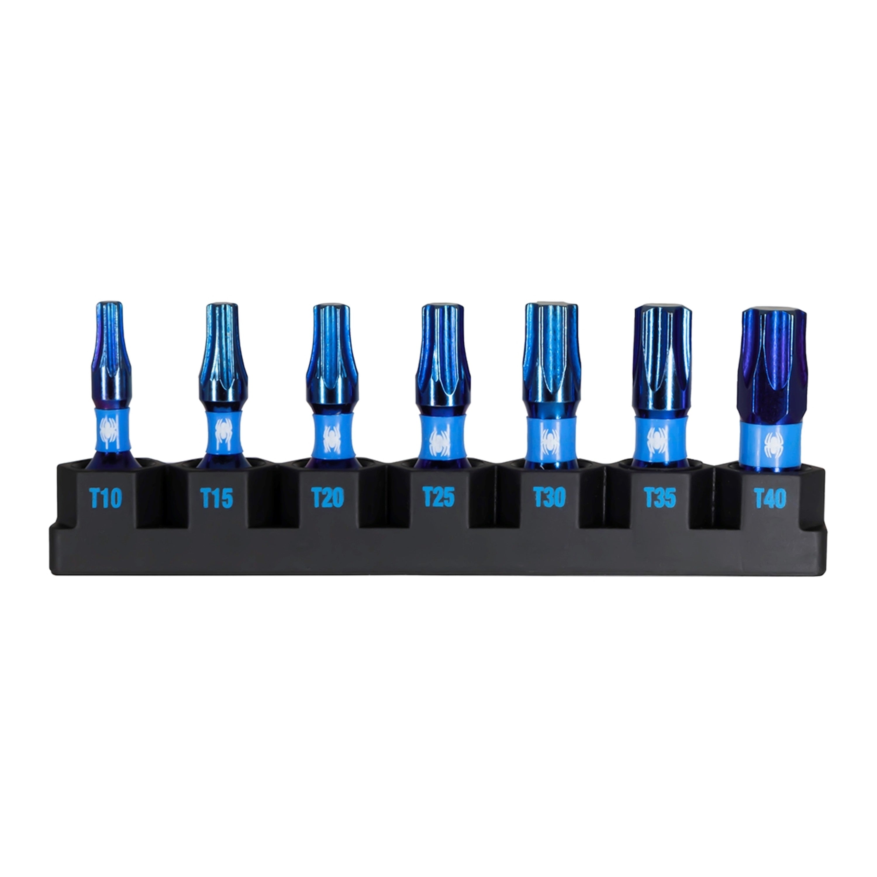 7-Piece Impact Driver Torx Bit Set (T10, T15, T20, T25, T30, T35, T40) Mach-Blue™