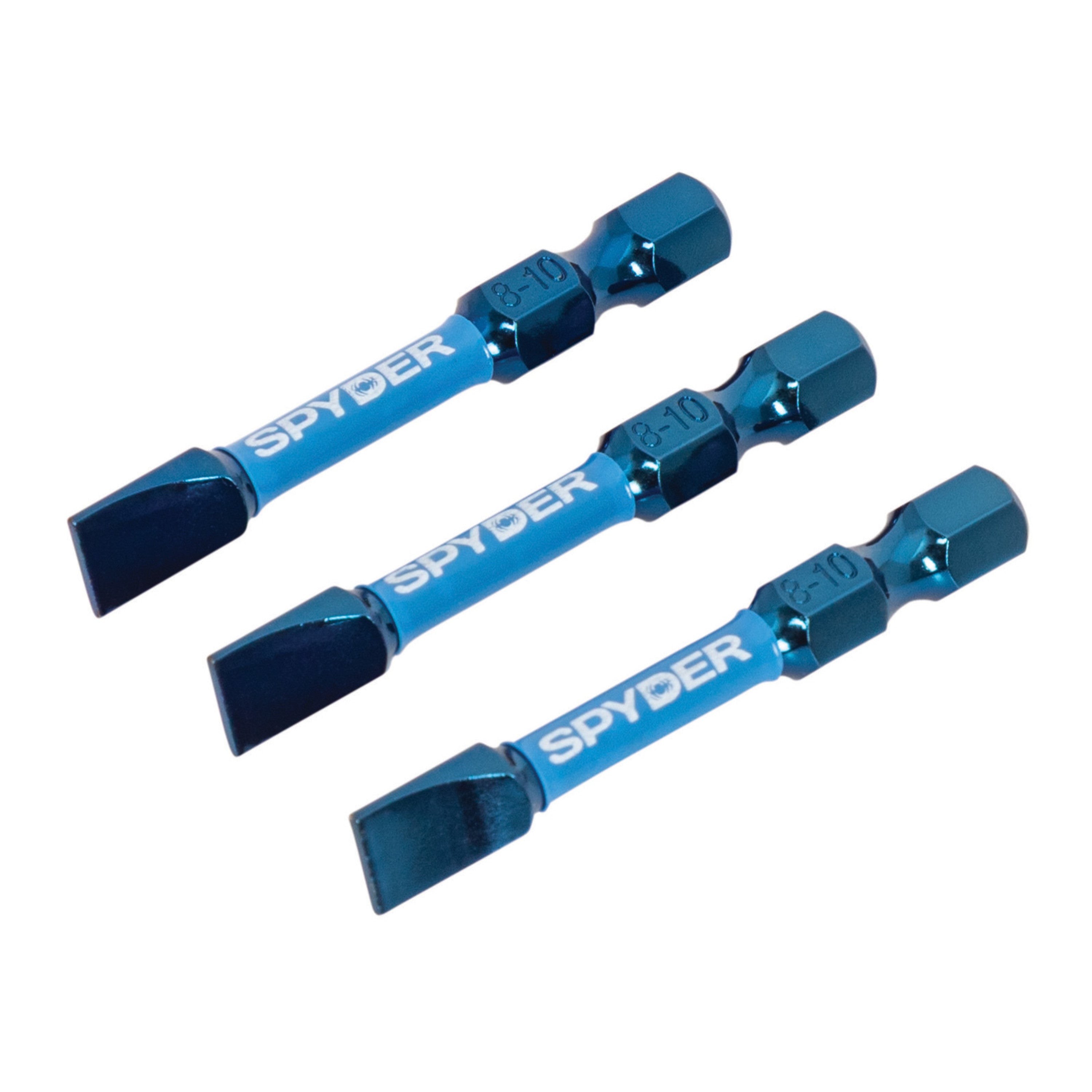 2" SL8-10 Slotted Impact Driver Bit (3-Pack) Mach-Blue®