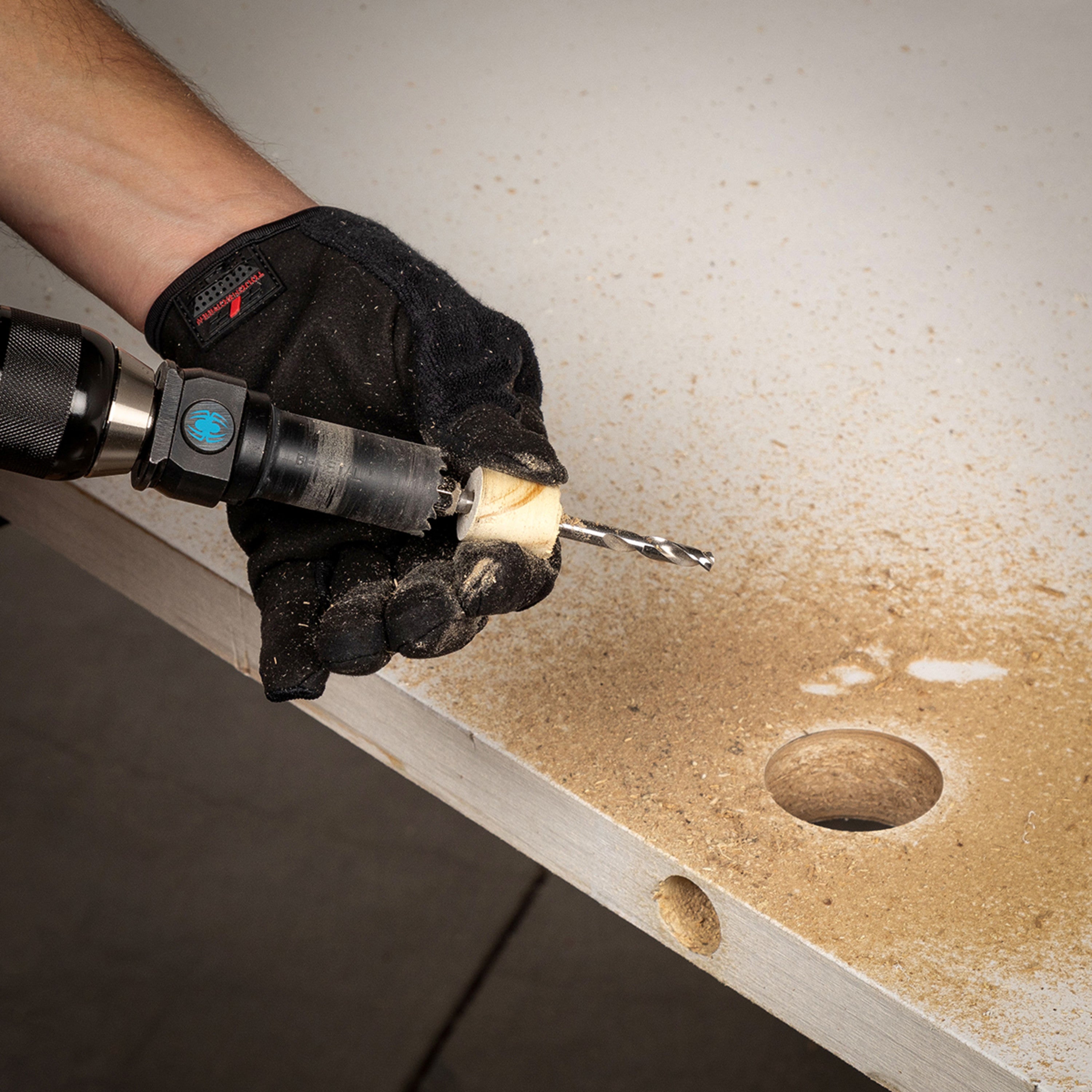 5-Piece Door Lock Installation Jig & Bi-Metal Hole Saw Kit (1" & 2-1/8") Rapid Core Eject®