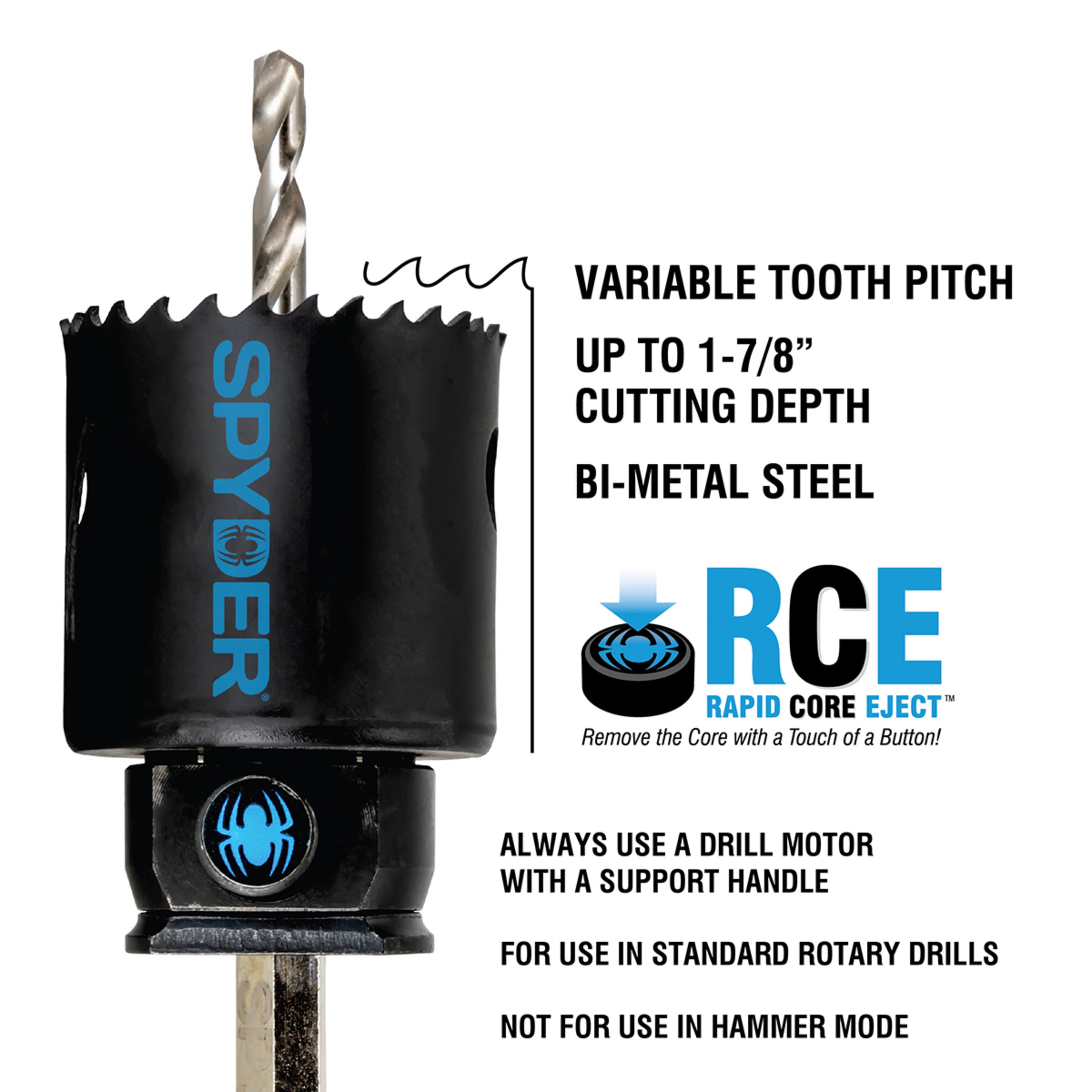 1-3/8" Bi-Metal Hole Saw Rapid Core Eject®