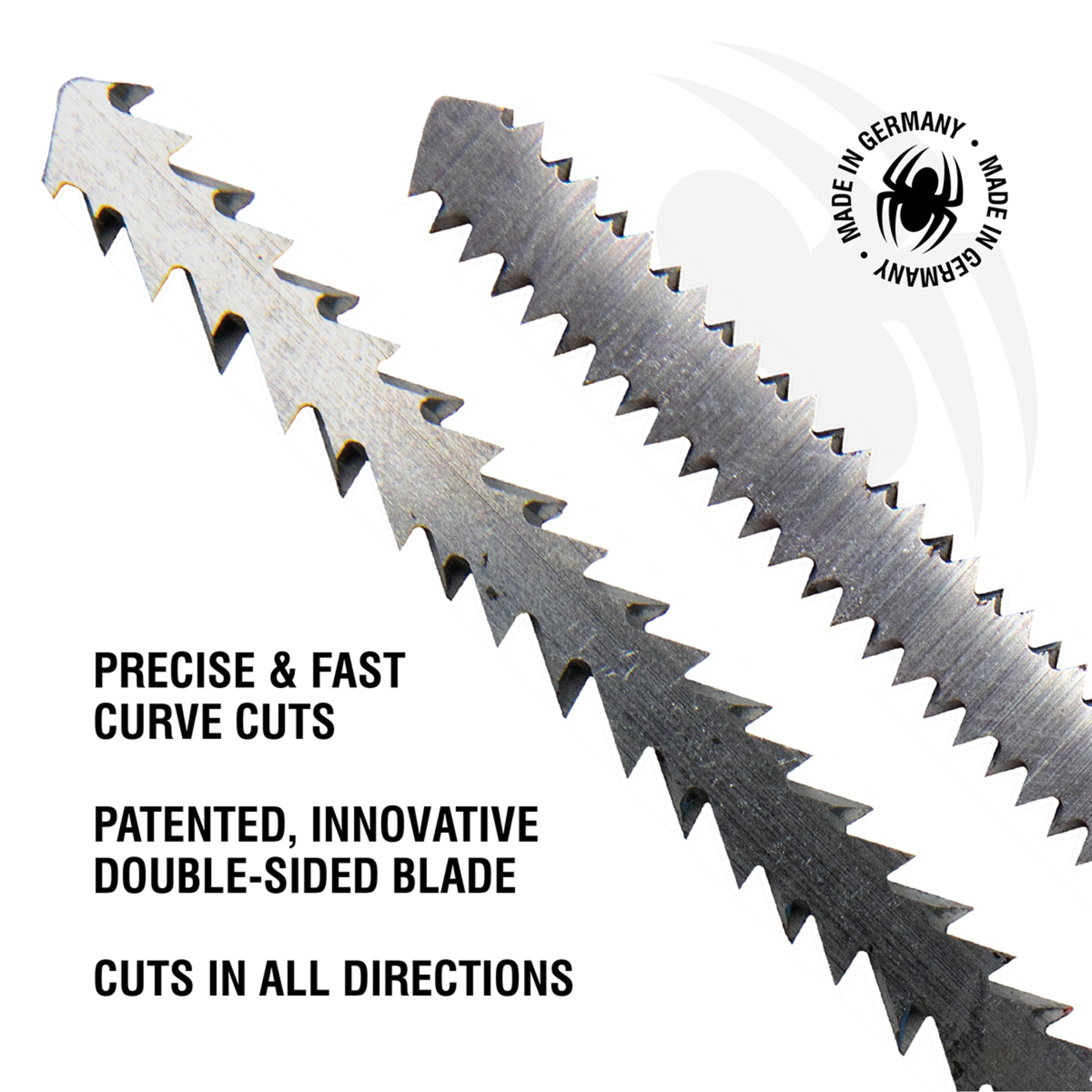 Double-Sided 8/10-TPI T-Shank High-Carbon Steel Jig Saw Blades (2-Pack) Double-Sided