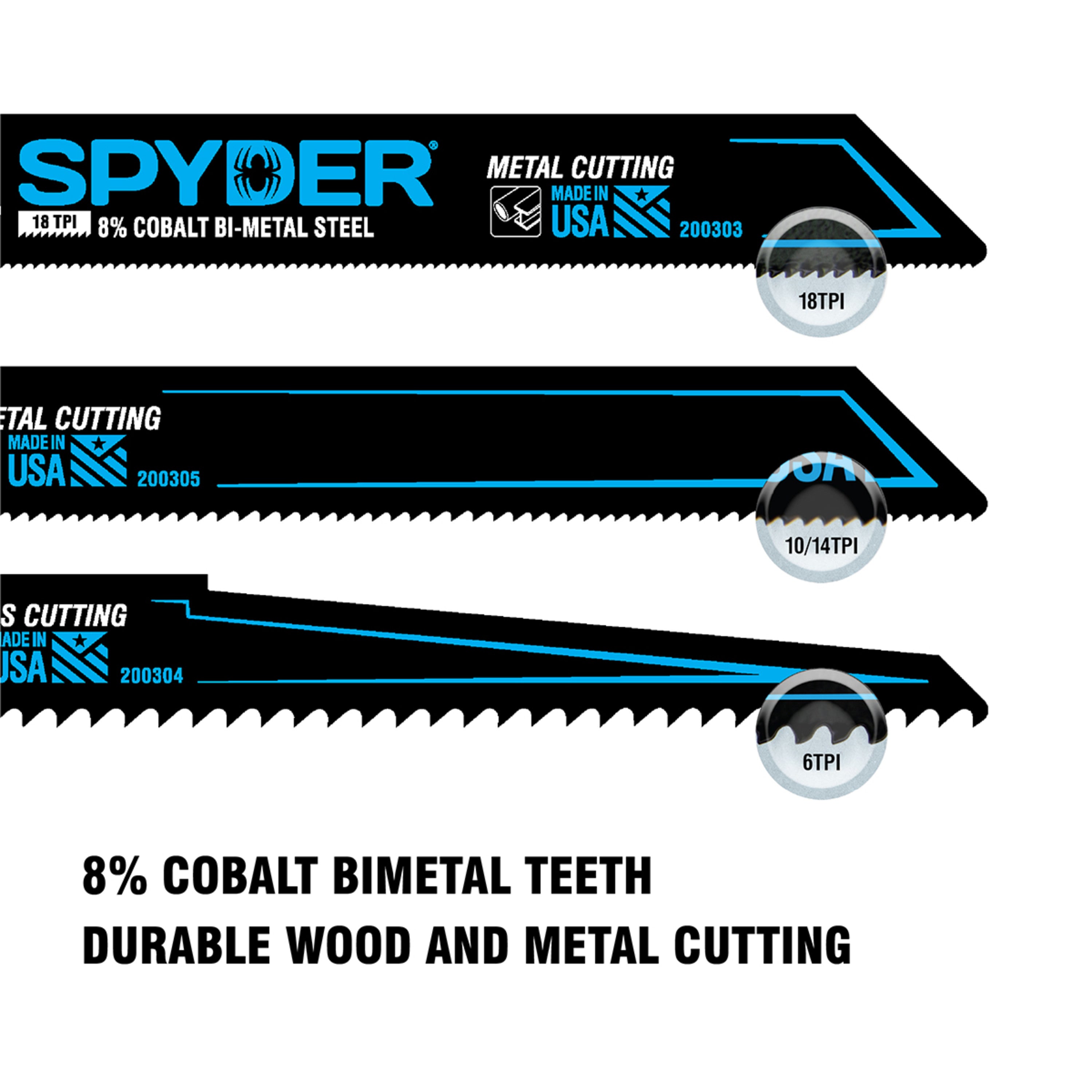 Hojas de sierra recíproca para corte de metal Black Series™ de 12" y 10/14 TPI (paquete de 3)