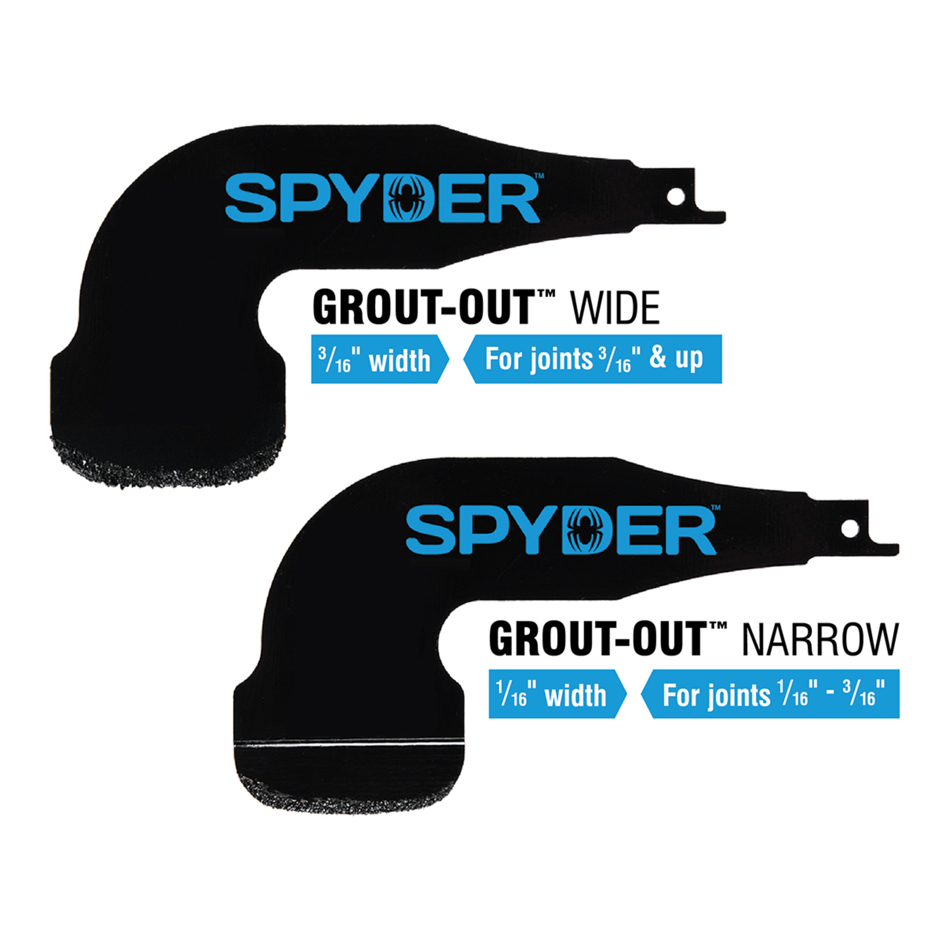Herramienta de extracción de lechada Grout-Out™ de 1/16", accesorio para sierras recíprocas