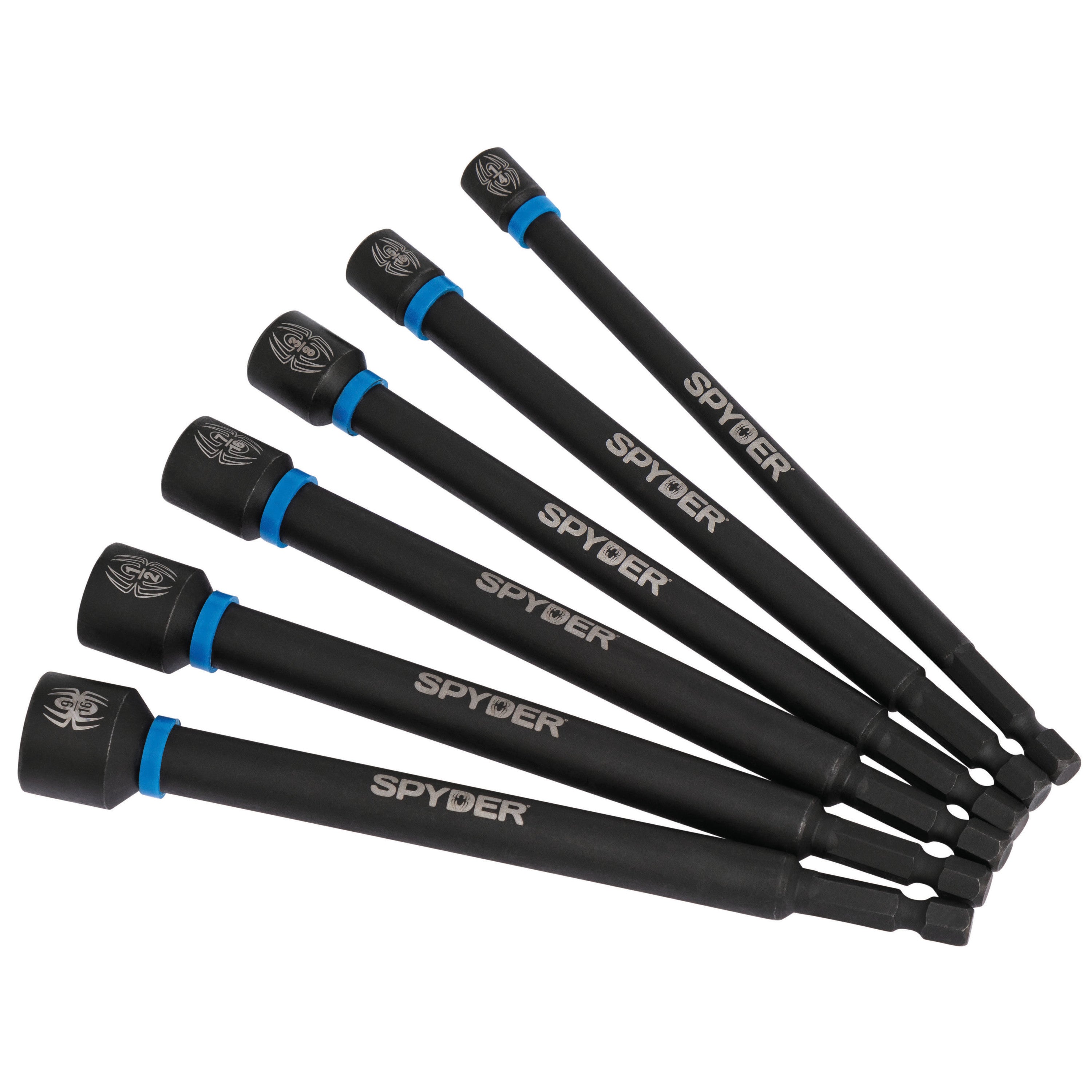 6-Piece 6" Magnetic Spline Drive SAE Nutsetter Set (1/4, 5/16, 3/8, 7/16, 1/2, 9/16")