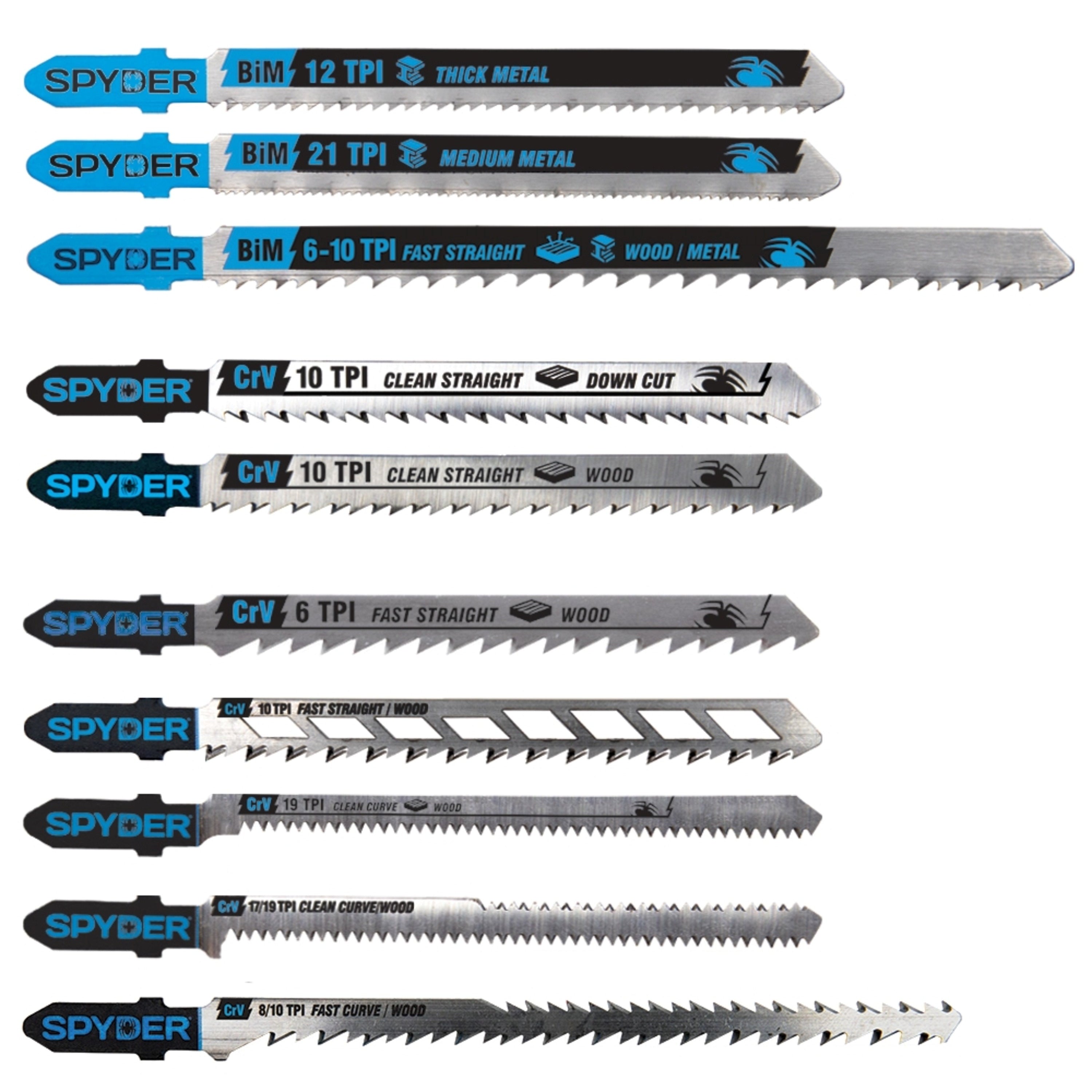 10-Piece T-Shank Metal And Wood Cutting Jig Saw Blade Set Skeleton™