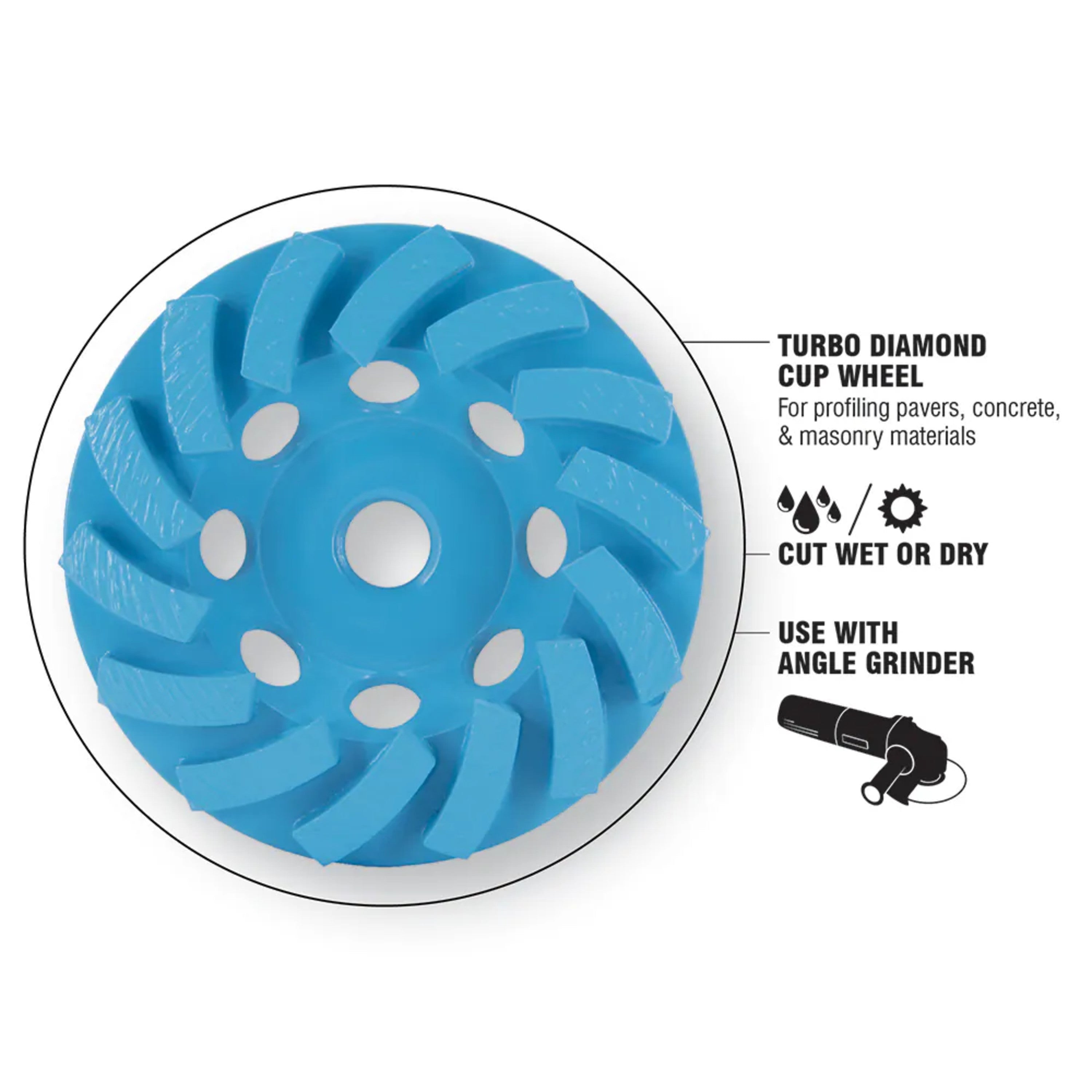 4" Turbo Diamond Cup Wheel Diamond Bite™