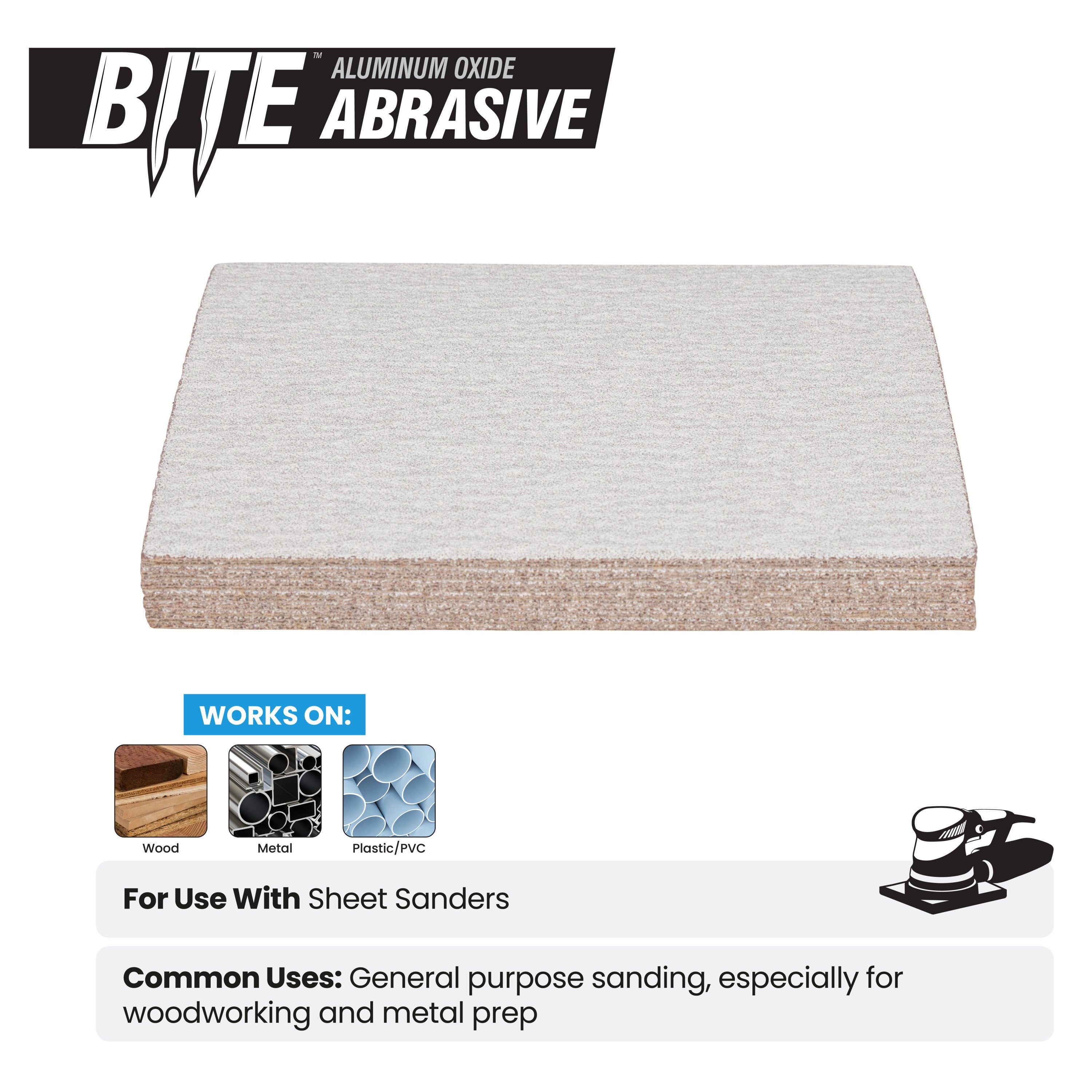 4.5" x 5.5" 60 Grit Aluminum Oxide Sanding Sheets (20-Pack)