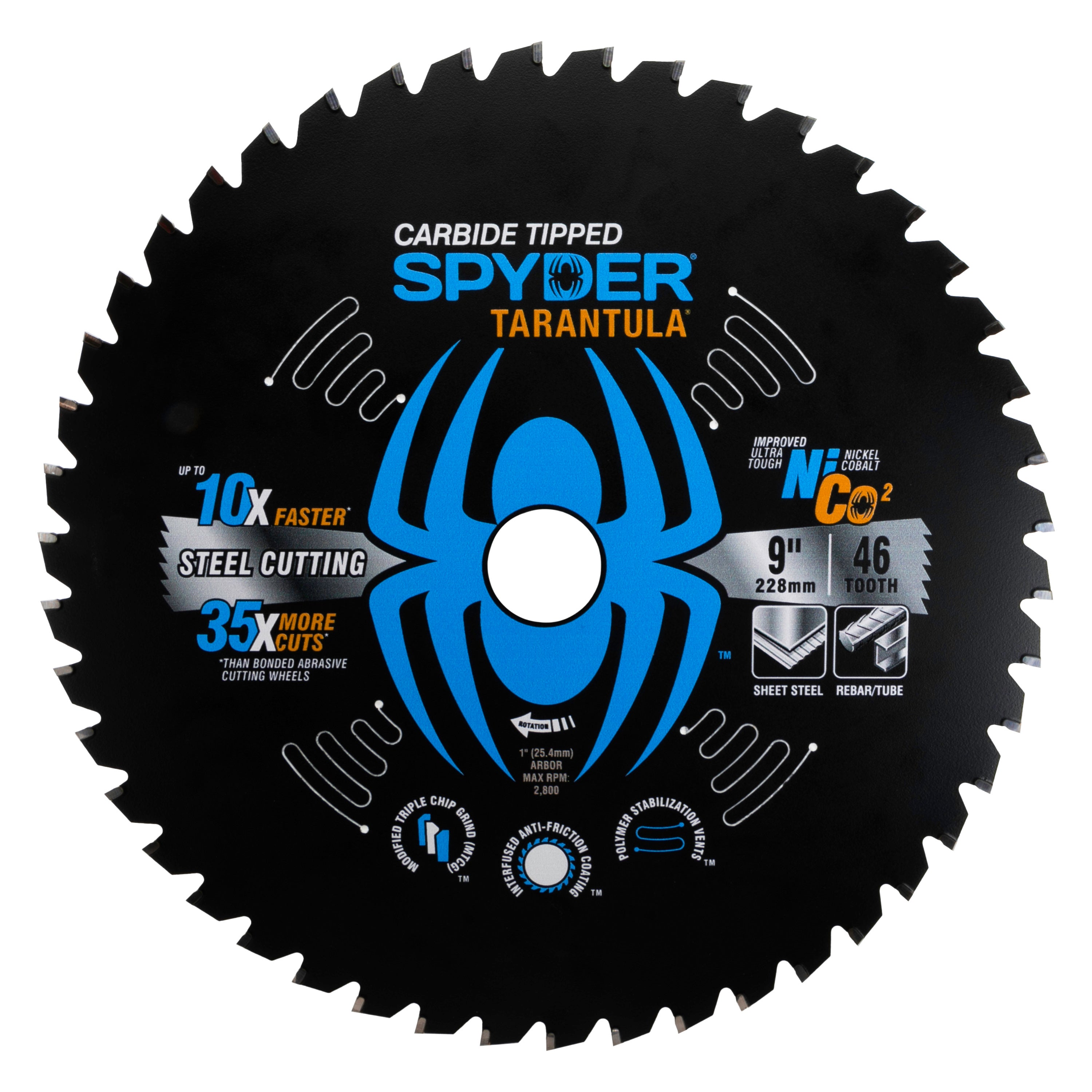 9" 46-Tooth TCT Steel Cutting Circular Saw Blade Tarantula™