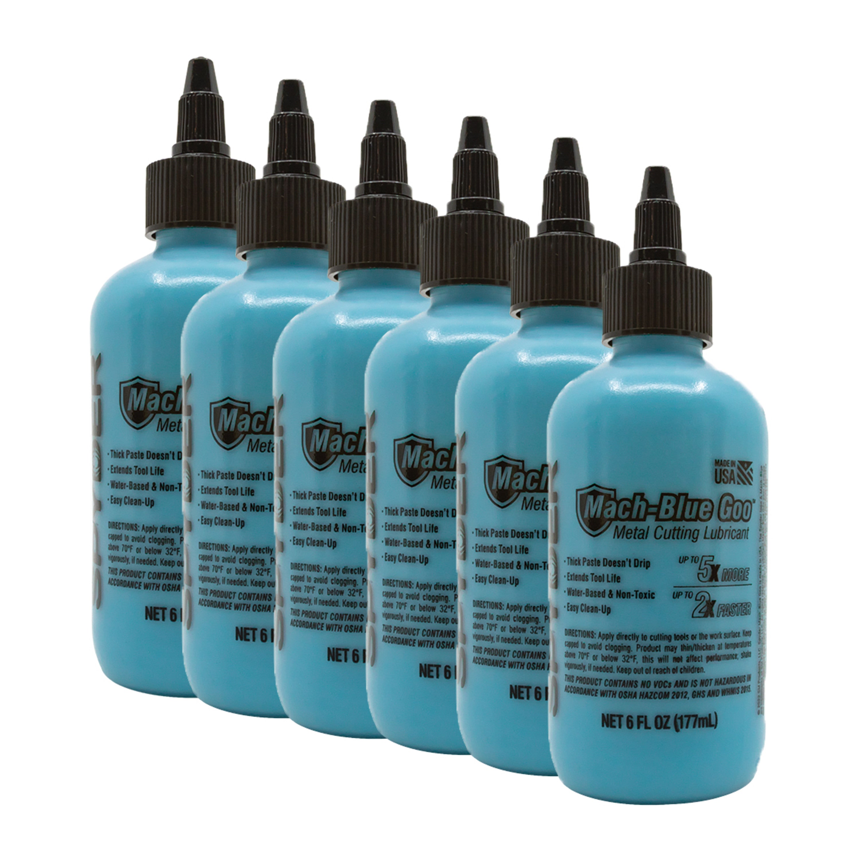 Présentoir de comptoir de lubrifiant MACH-BLUE GOO™ Goo - Contient 6 bouteilles