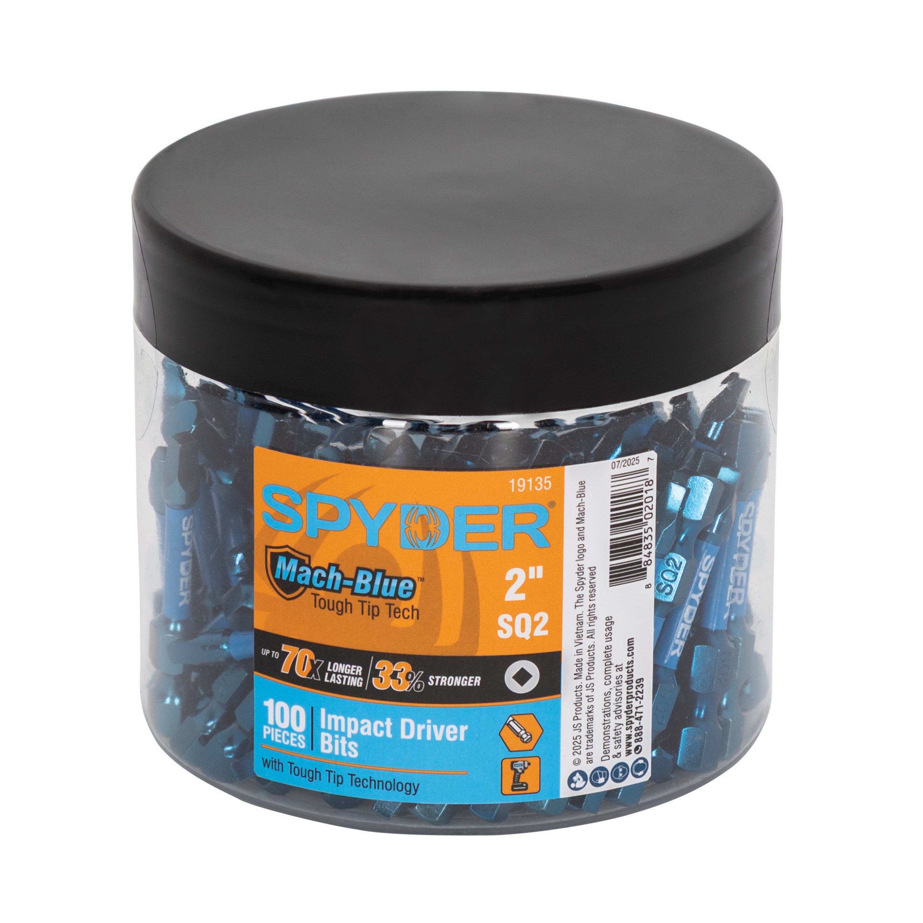 2" SQ2 Impact Driver Bit (100-Pack) Mach-Blue™