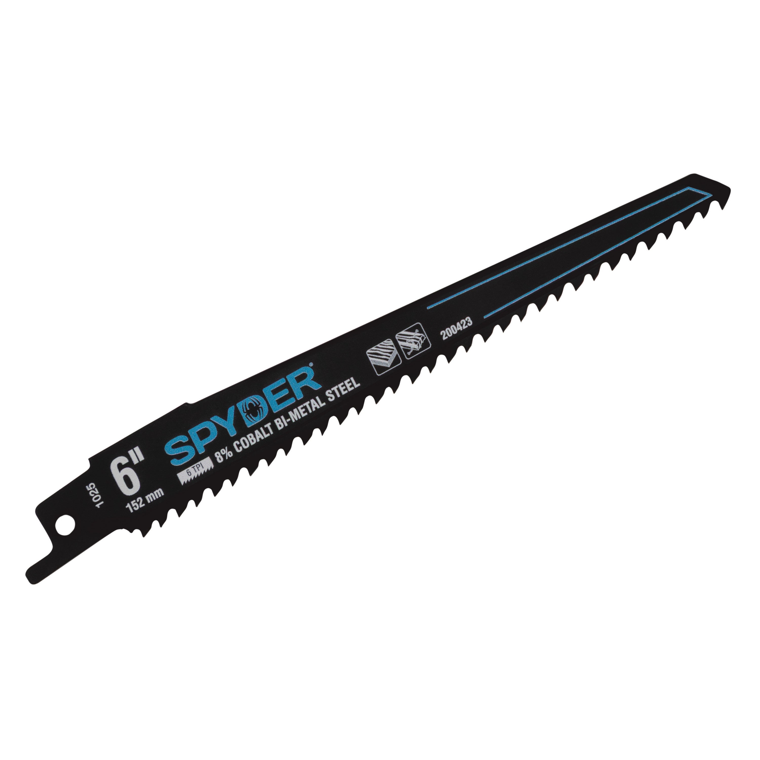 6" 6 TPI Bi-Metal Reciprocating Saw Blade (25-Pack) Black Series™