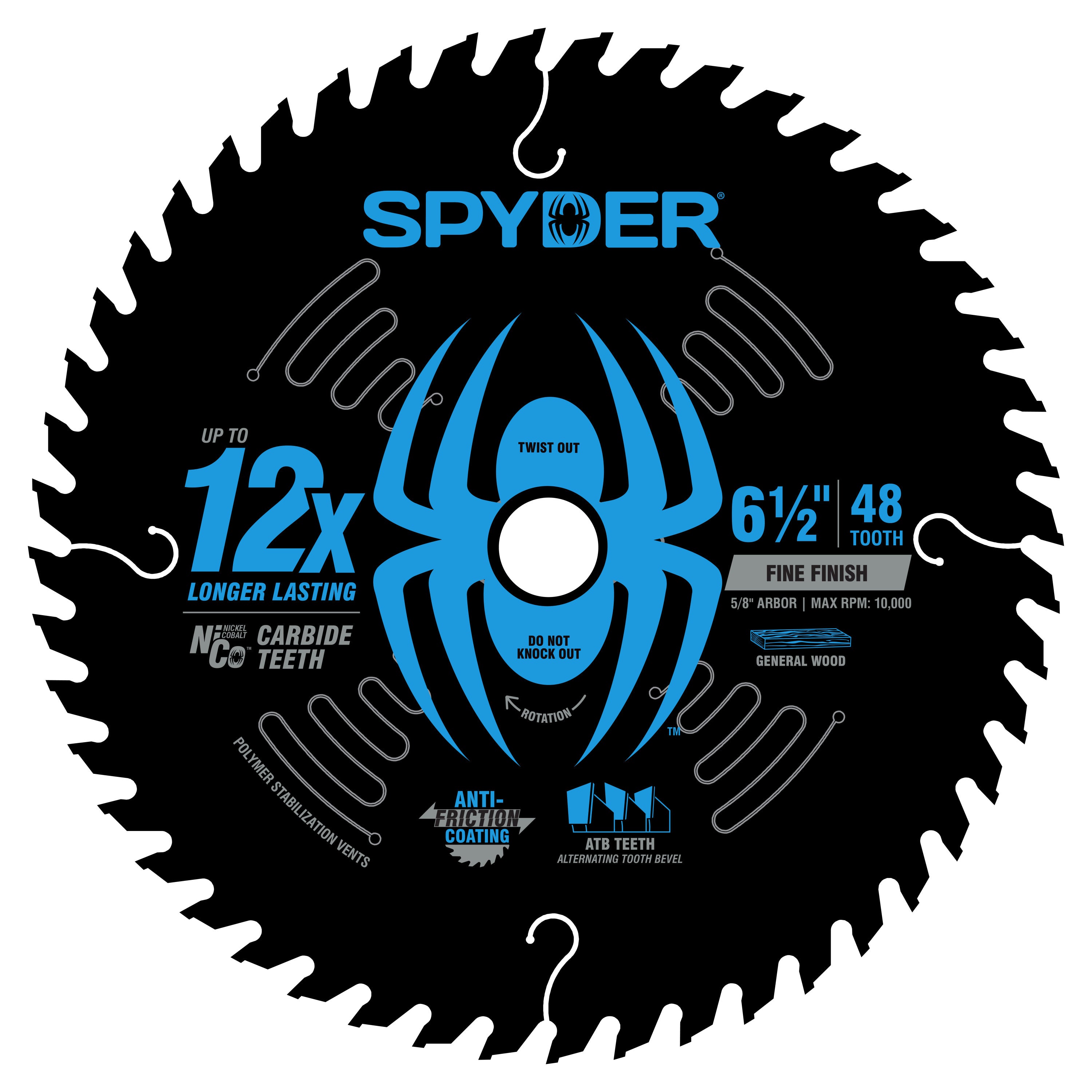 6-1/2" 48-Tooth Fine Finish Saw Blade for Wood