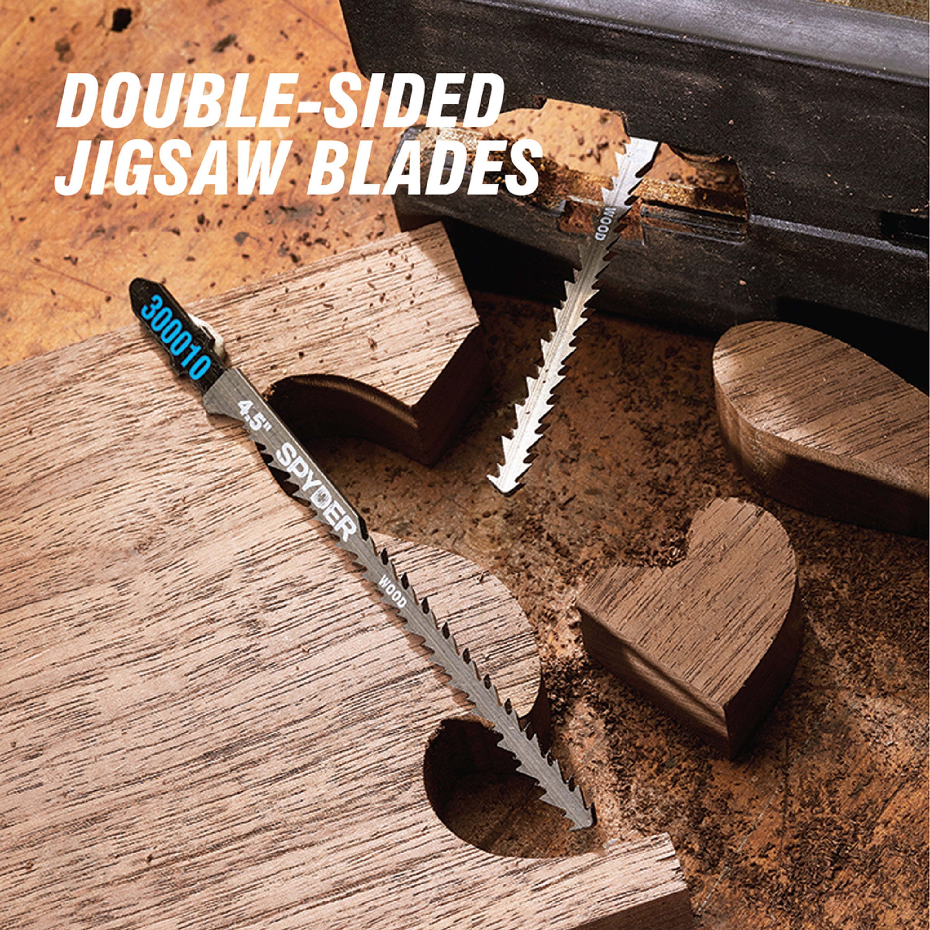 Double-Sided 8/10-TPI T-Shank High-Carbon Steel Jig Saw Blades (2-Pack) Double-Sided