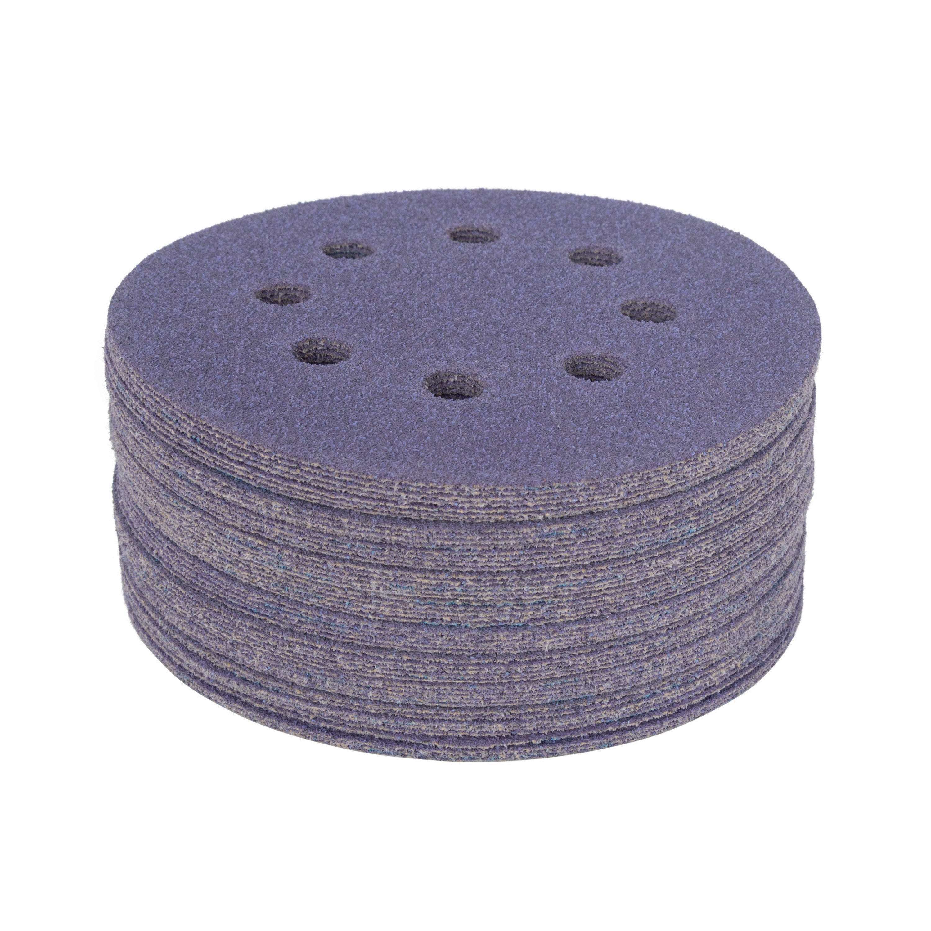 5" x 8-Hole 60 Grit Ceramic with Stearate Sanding Discs (50-Pack) Bite