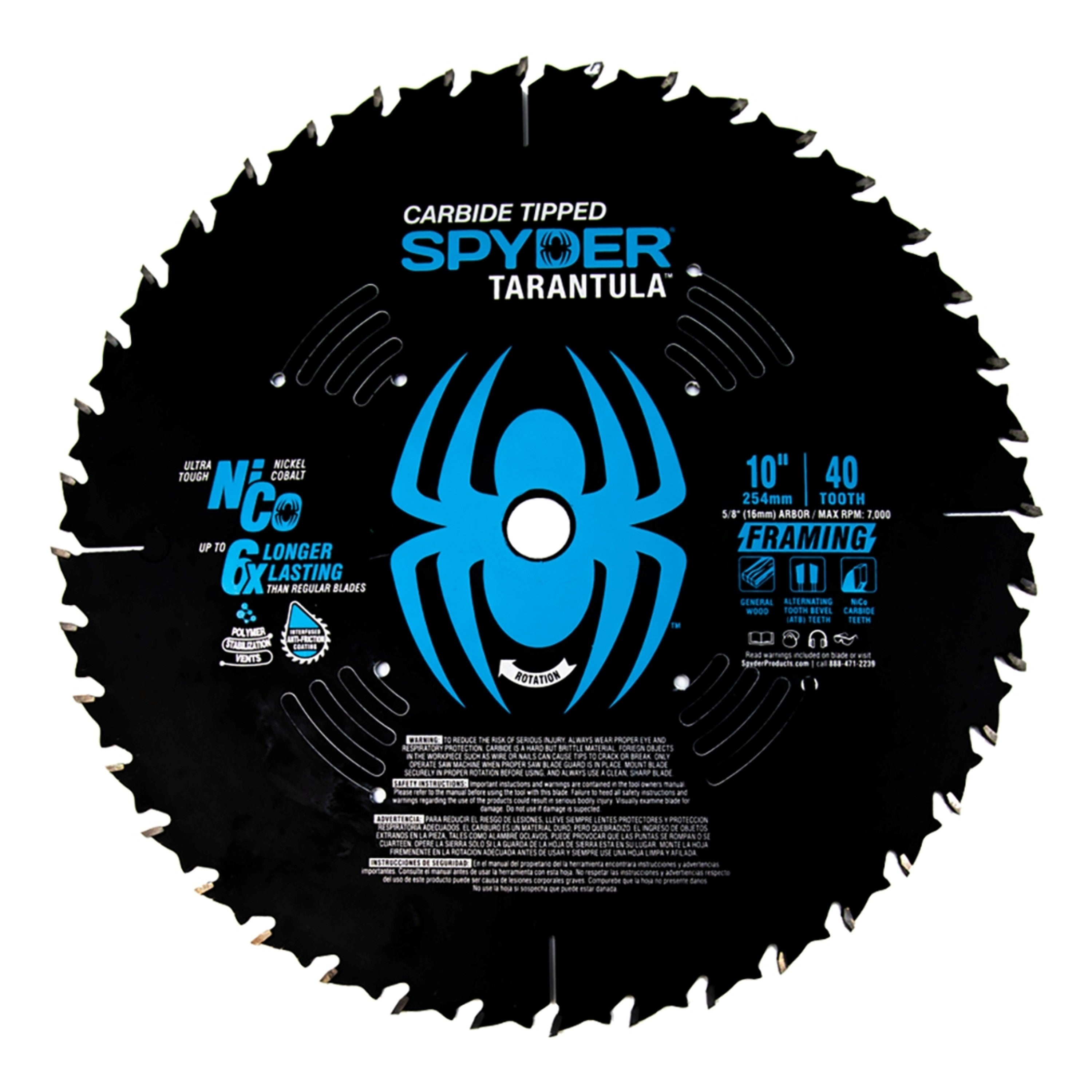 10" 40-Tooth General Purpose Circular Saw Blade Tarantula™