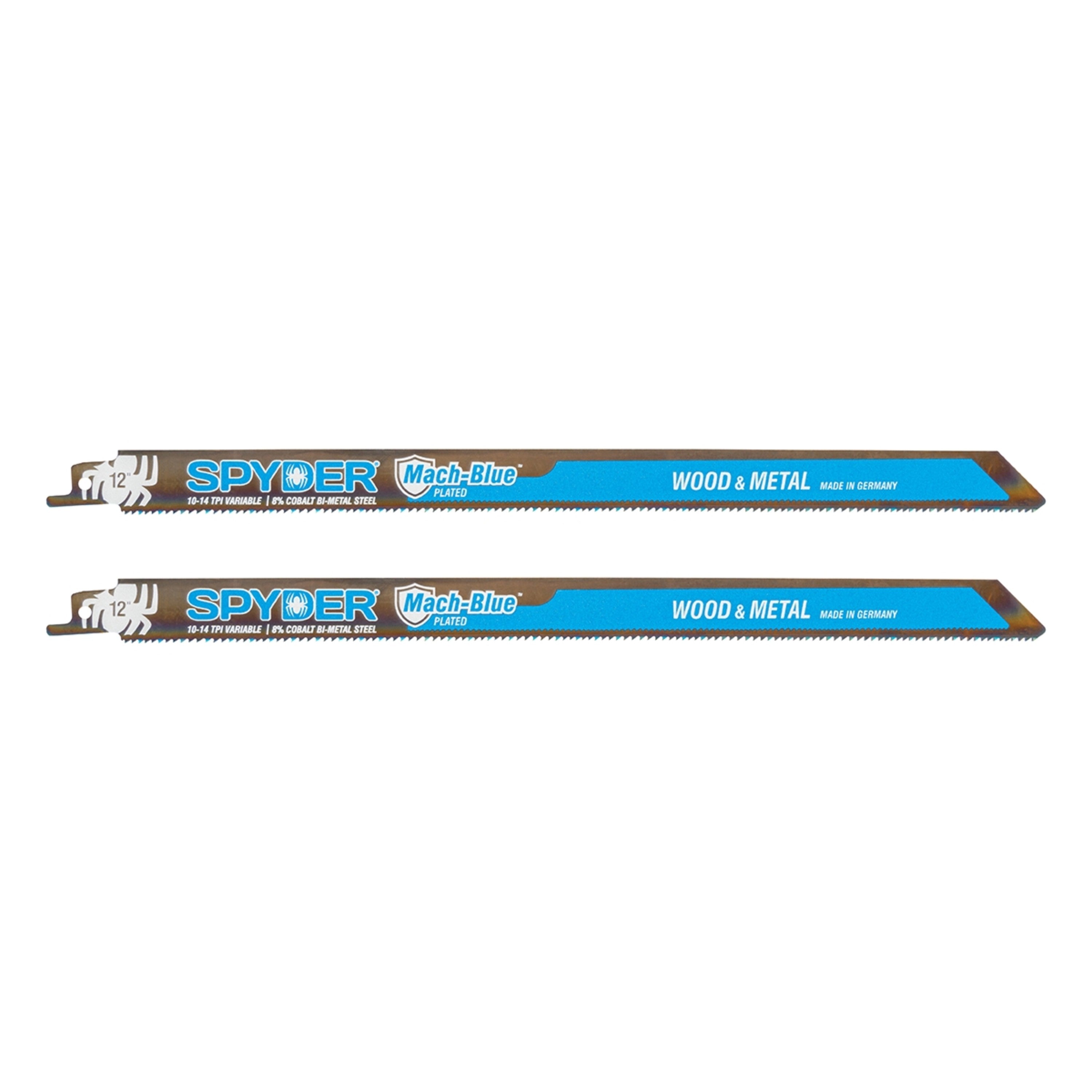 12" 10-14 TPI Bi-Metal Reciprocating Blade (2-Pack) Mach-Blue™