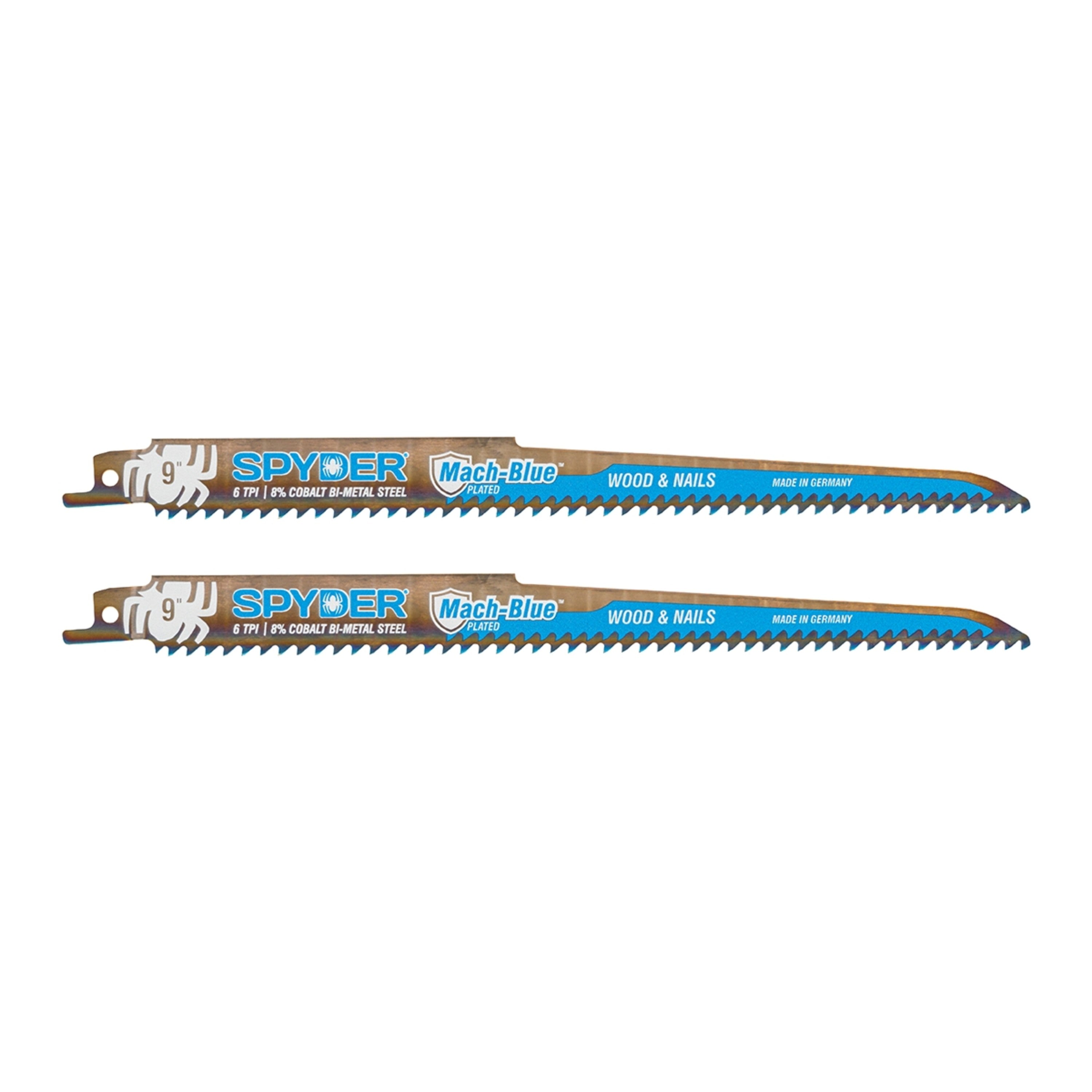 9" 6 TPI Bi-Metal Reciprocating Blade (2-Pack) Mach-Blue™