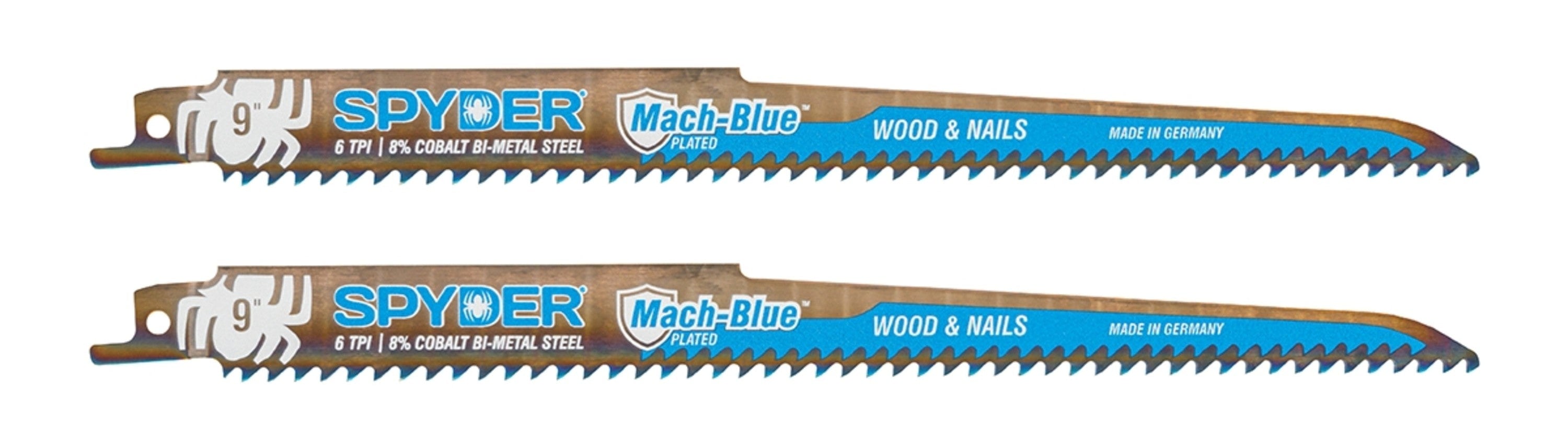 9" 6 TPI Bi-Metal Reciprocating Blade (2-Pack) Mach-Blue™