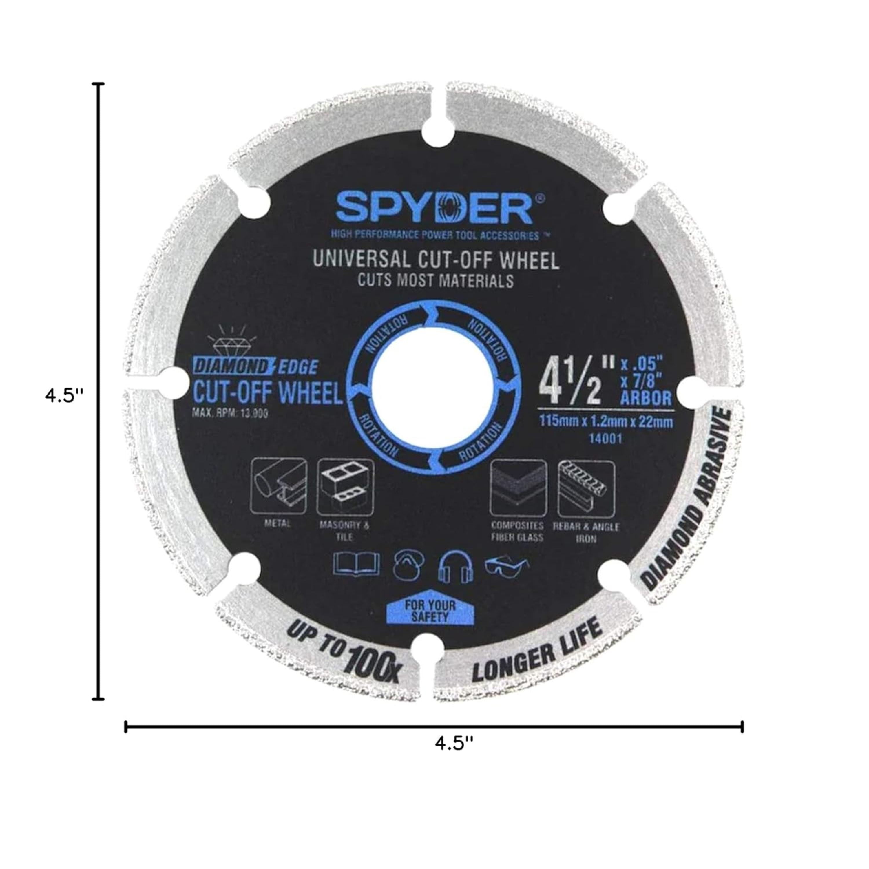 4.5" Diamond Cut-Off Wheel (2-Pack) Diamond Bite™