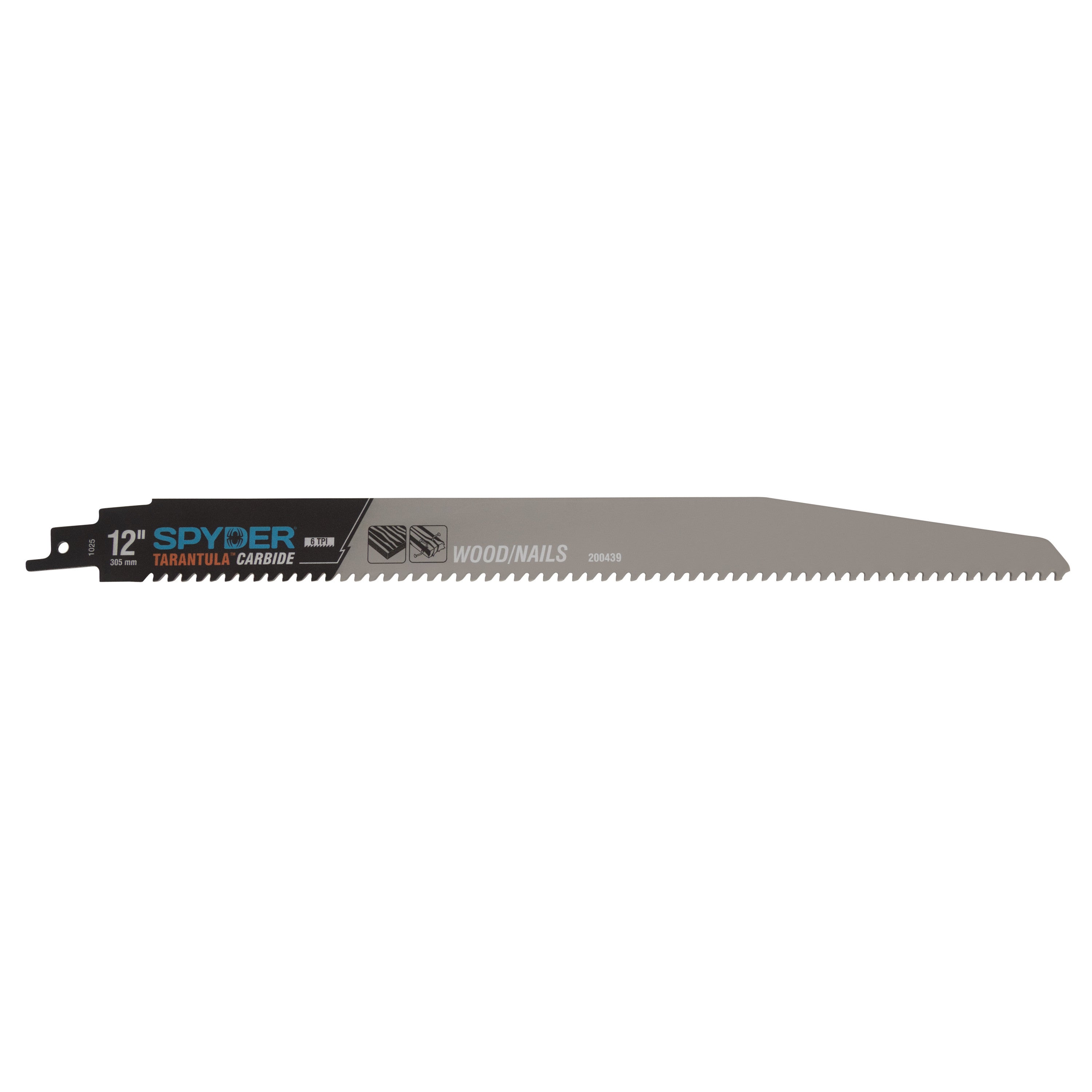 12" 6 TPI Carbide Toothed Reciprocating Saw Blade (3-Pack) Tarantula®