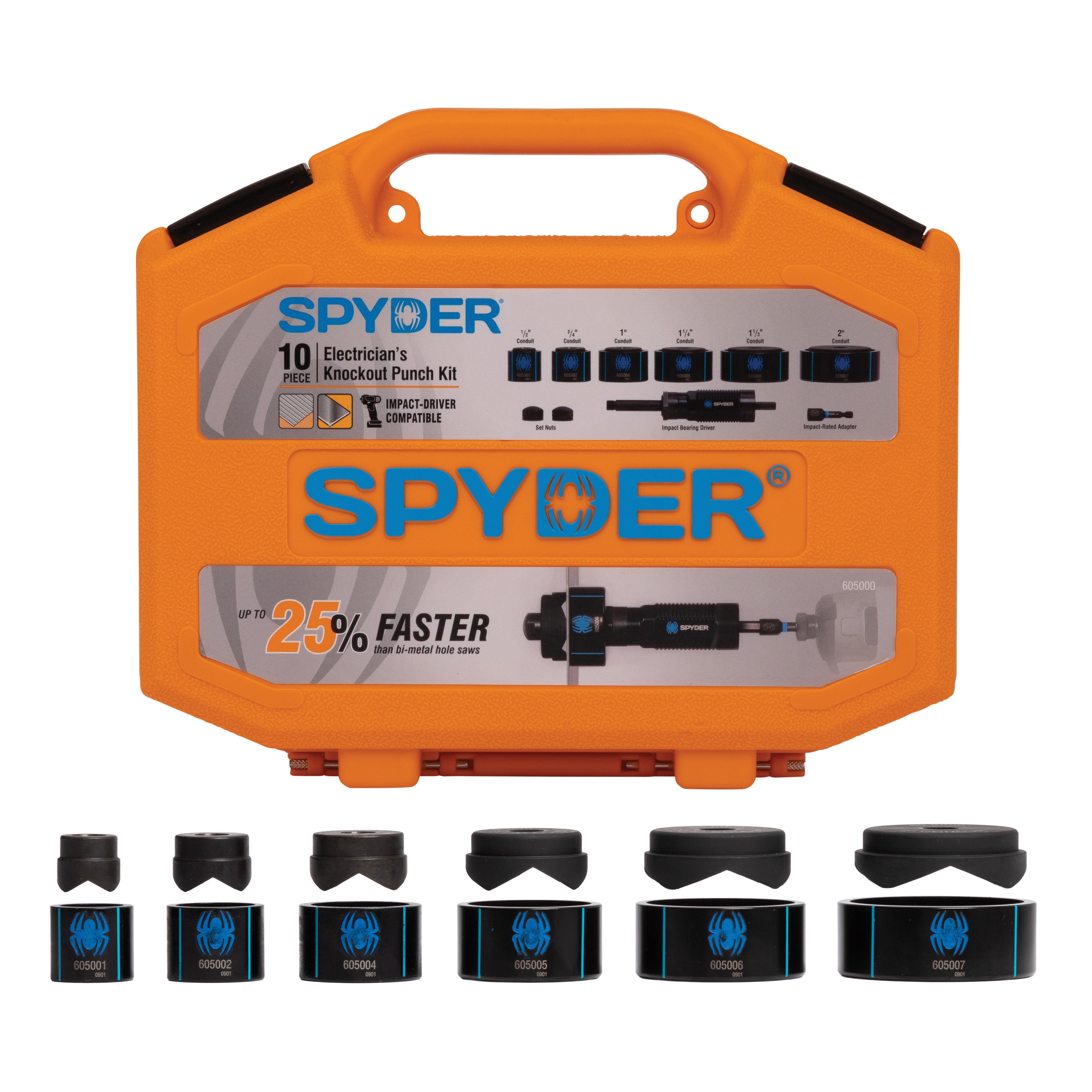10-Piece Electrician's Knockout Punch Die Set
