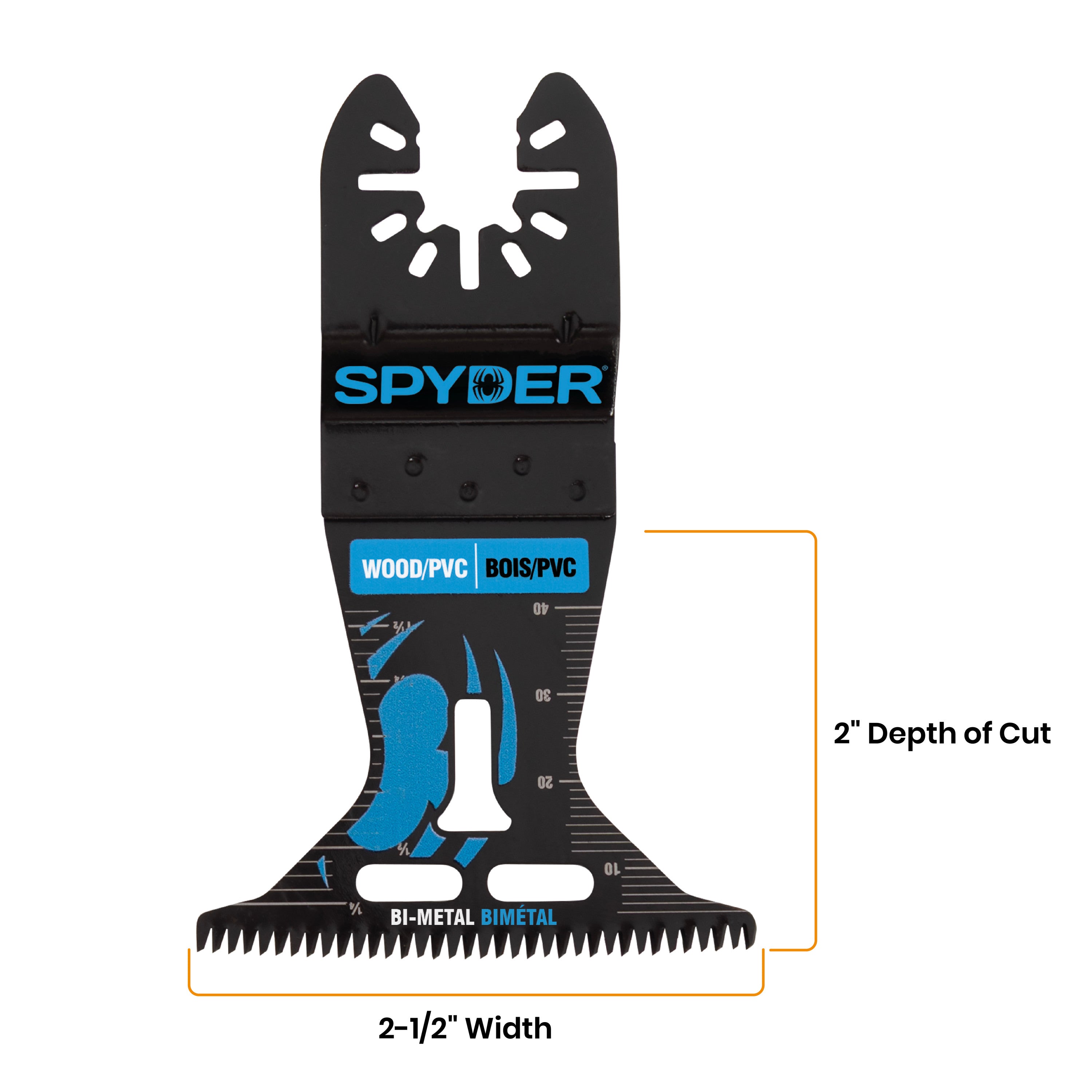 2-1/2" Universal Fit Bi-Metal Oscillating Blade for Clean Wood & PVC
