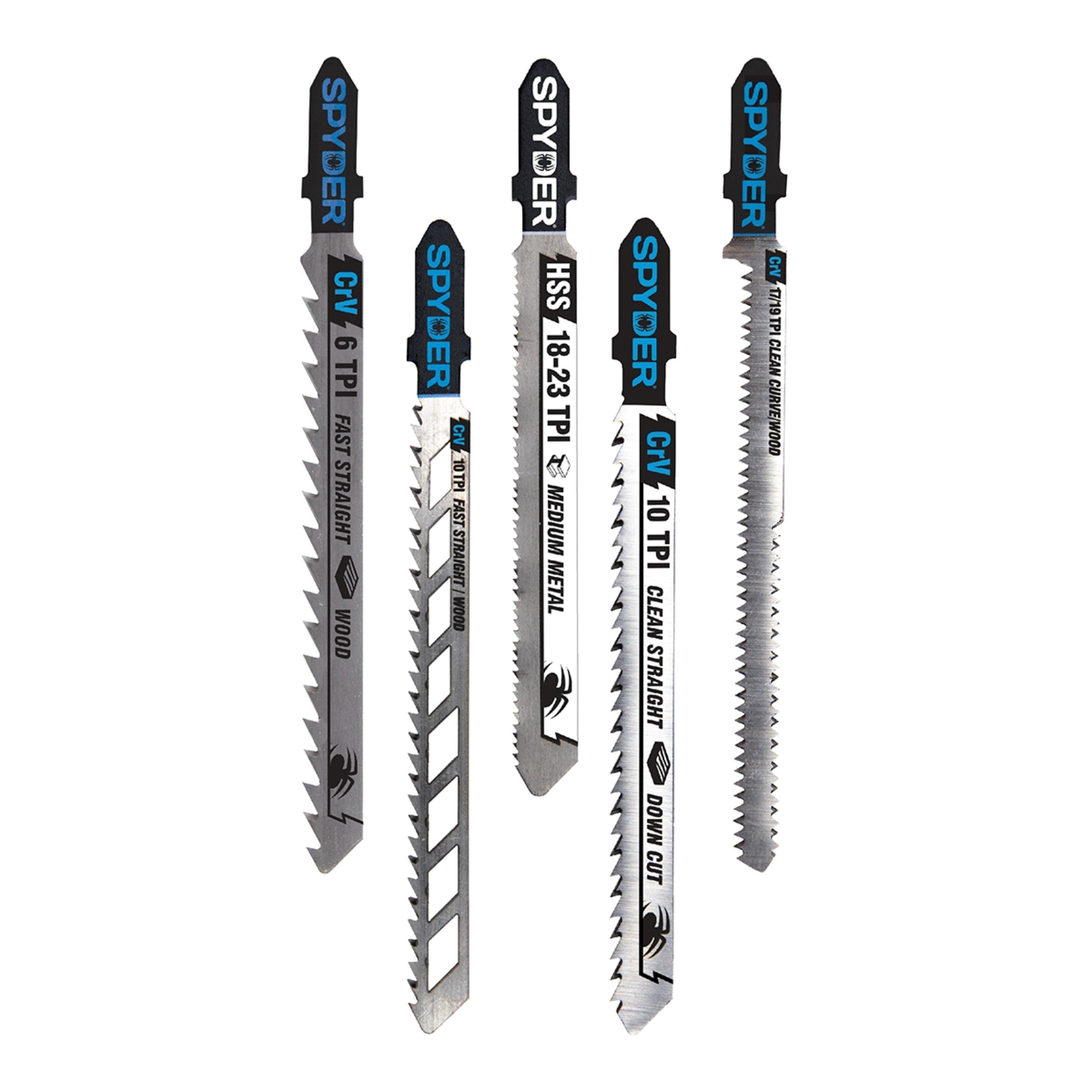 5-Piece T-Shank Multi-Material Cutting Jig Saw Blade Set Skeleton™