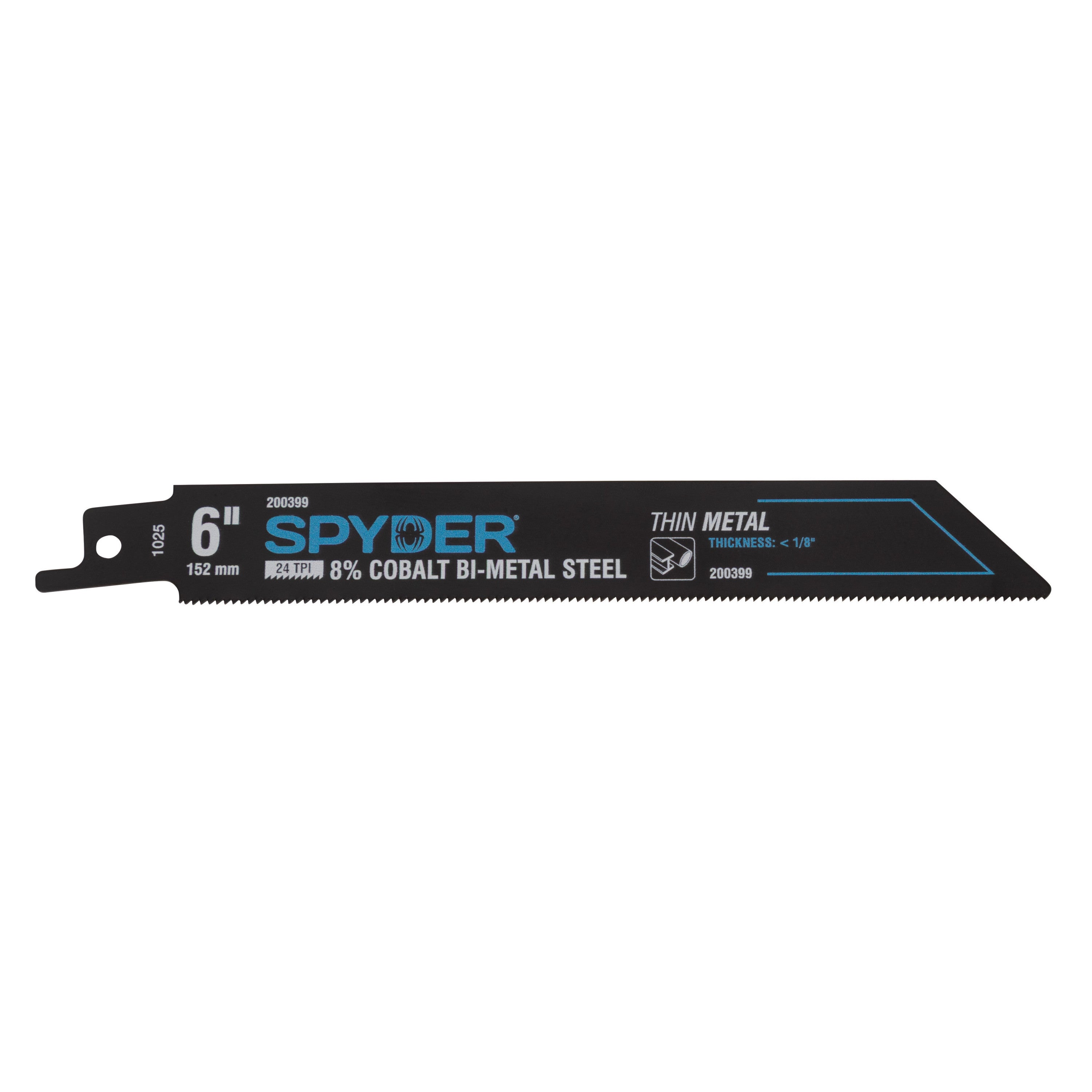 6" 24 TPI Bi-Metal Reciprocating Saw Blade (25-Pack) Black Series™