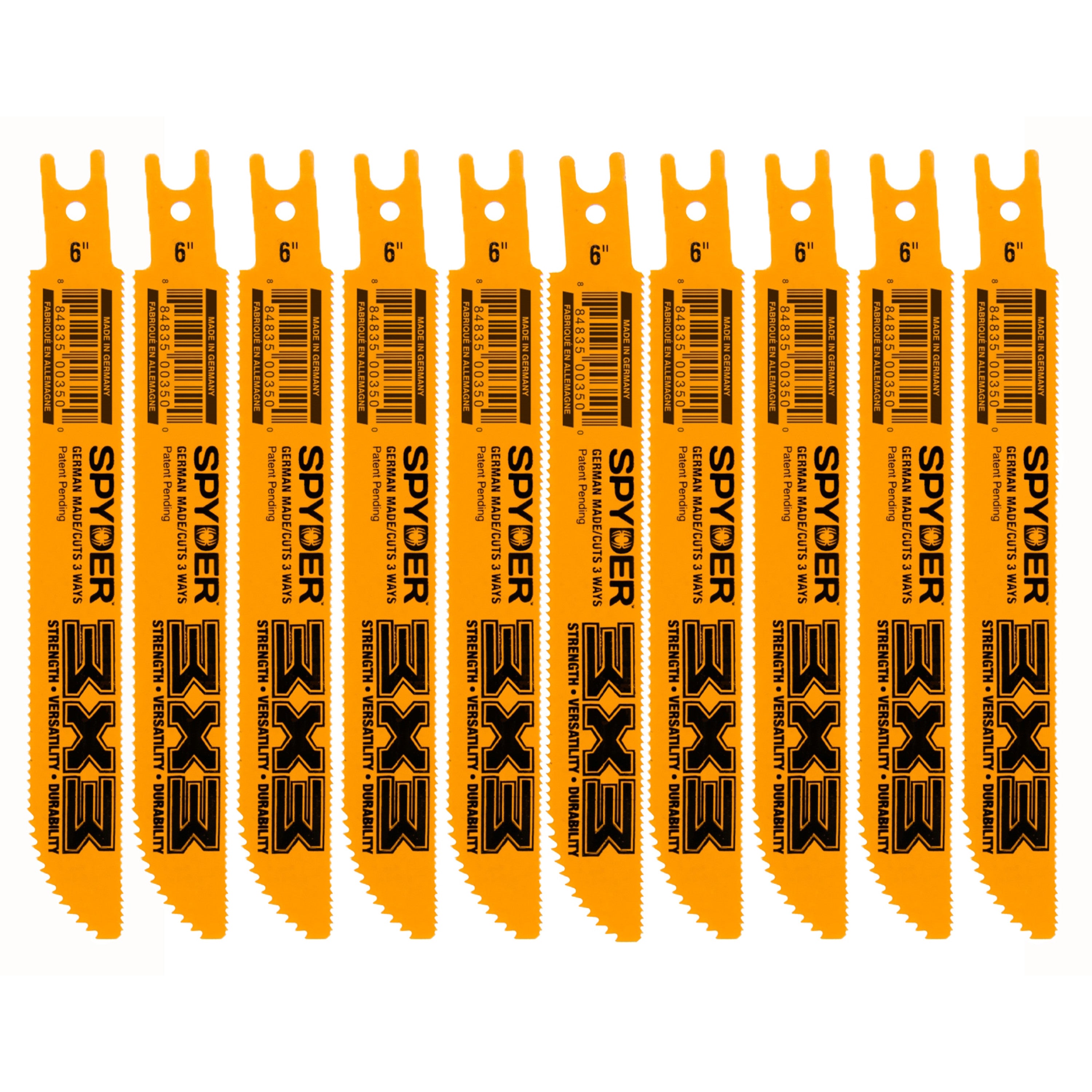 Double-Sided 6" 14/18-TPI Double-Edged Reciprocating Saw Blade (10-Pack) 3X3™