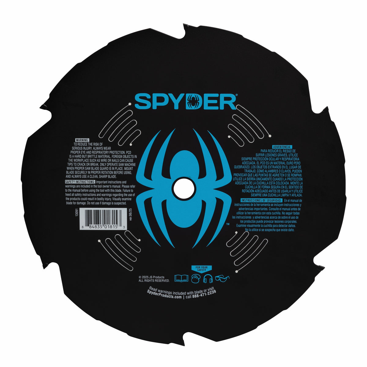 10" 6-Tooth Diamond-Tipped Saw Blade for Fiber Cement