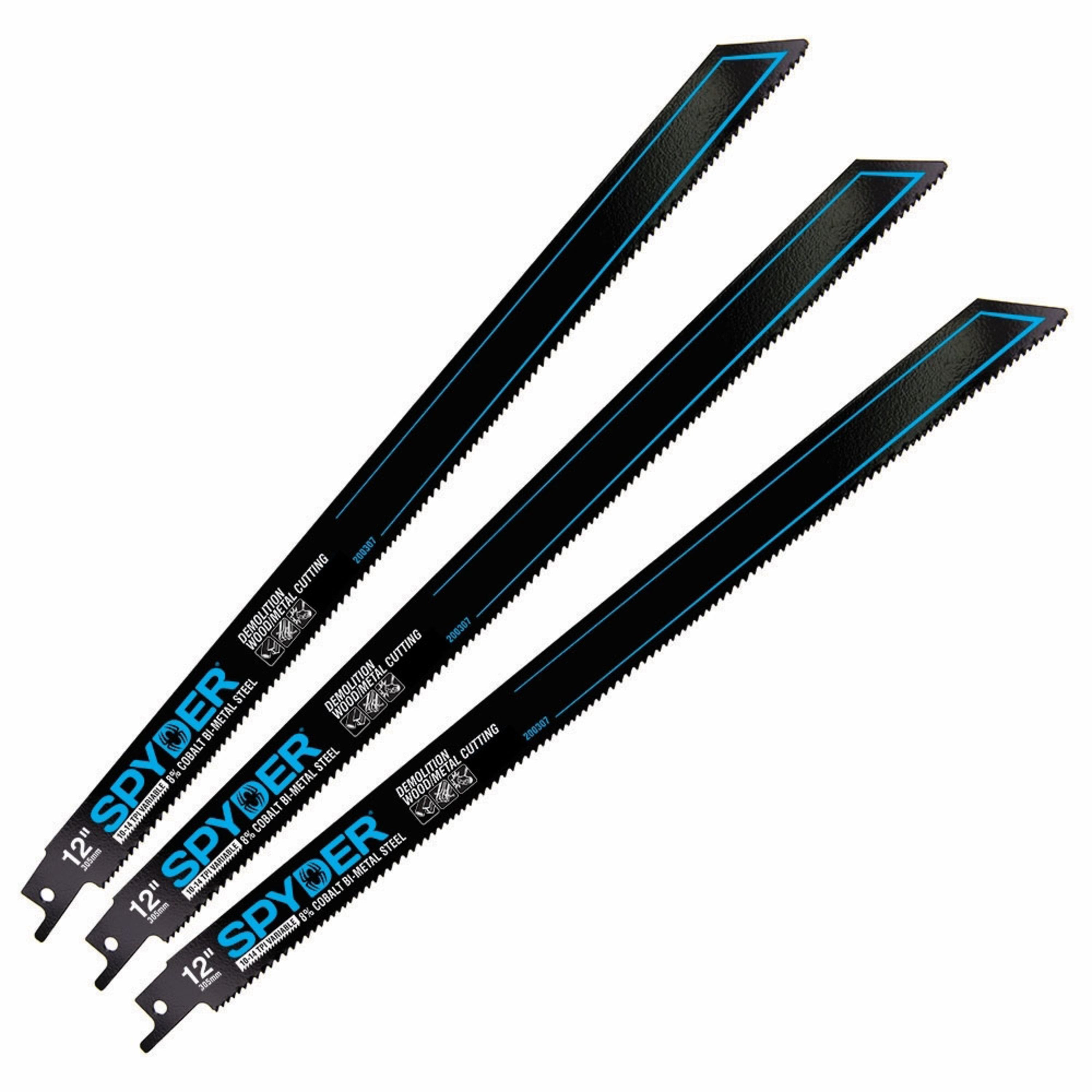 12" 10-14 TPI Bi-Metal Metal Cutting Reciprocating Saw Blades (25-Pack) Black Series™