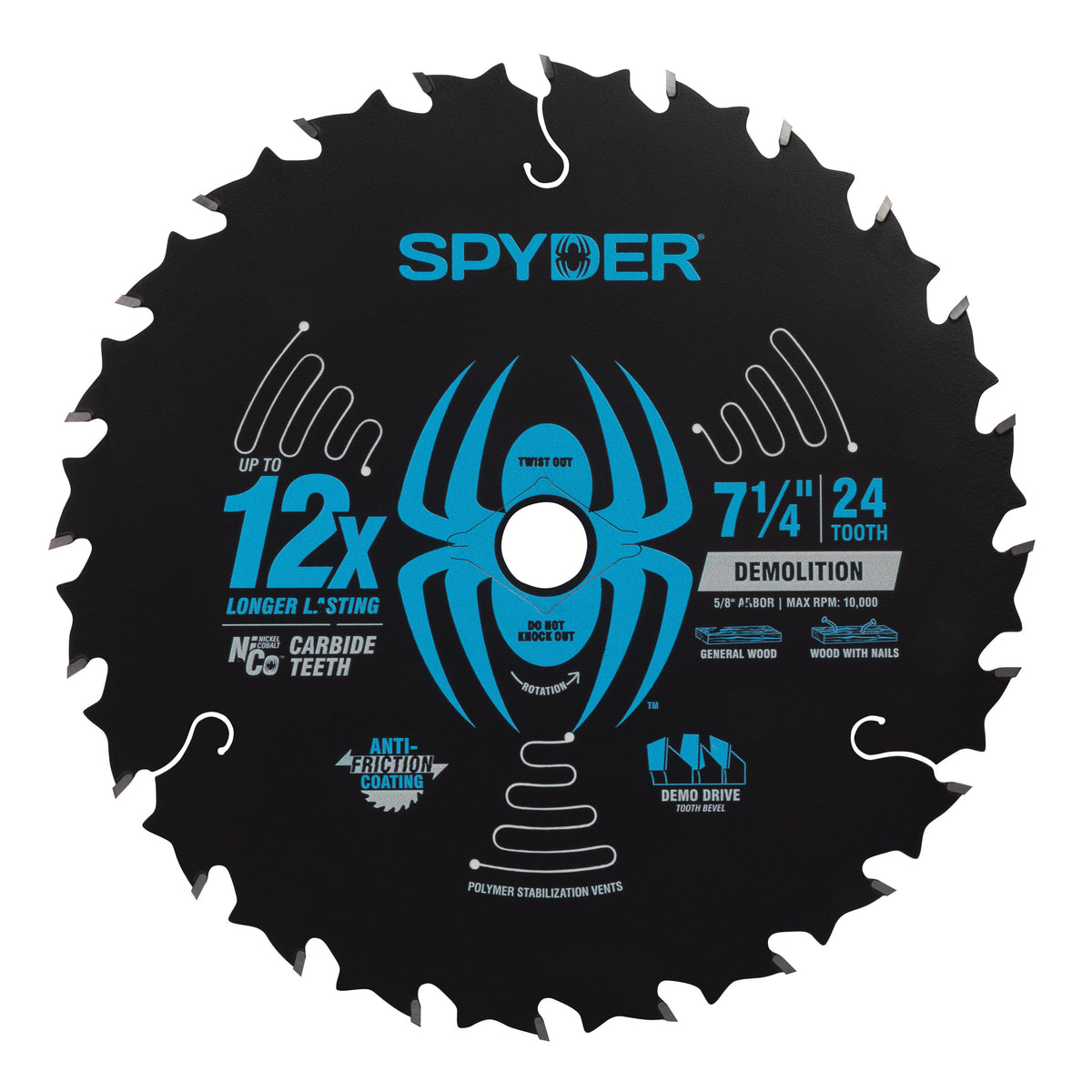 7-1/4" 24-Tooth Saw Blade for Demolition