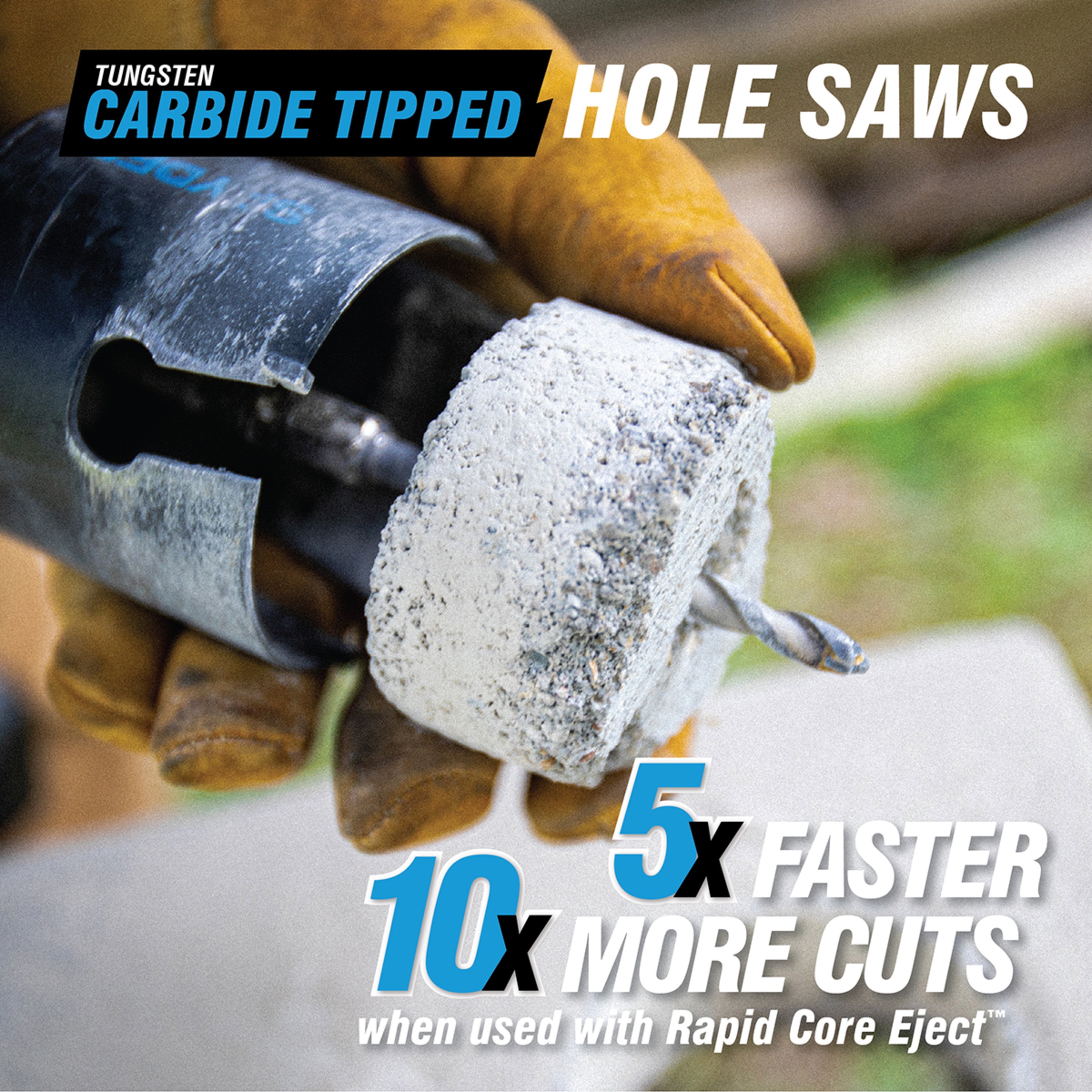 18-Piece Tungsten Carbide Tipped (TCT) Hole Saw Kit Rapid Core Eject™