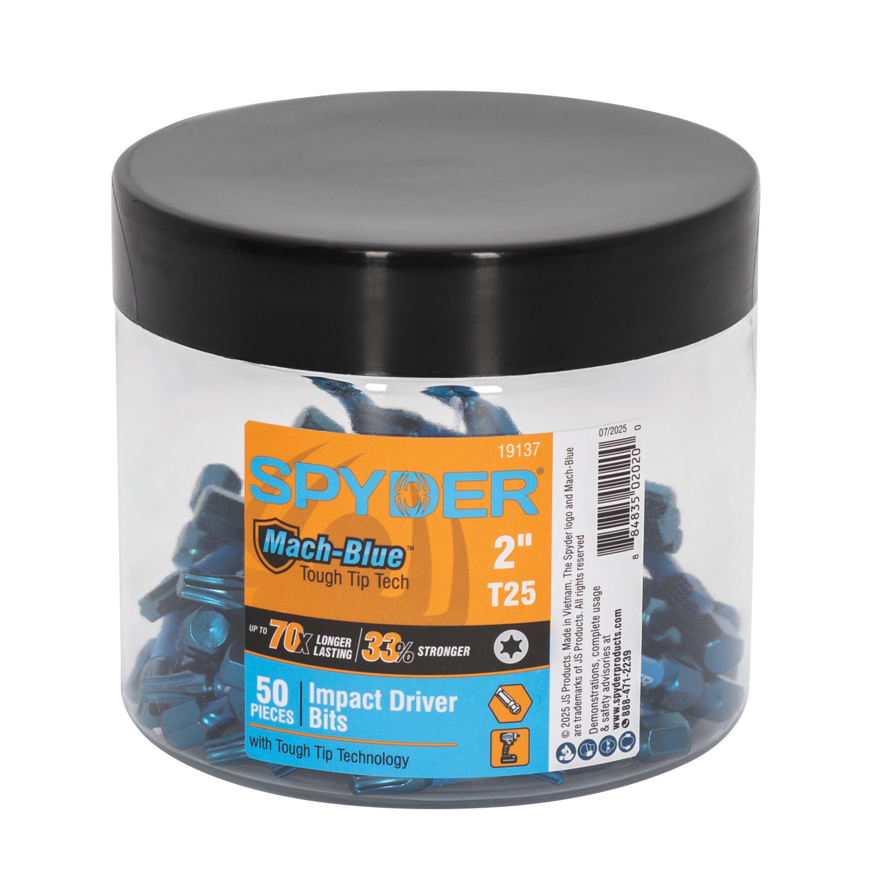 2" T25 Impact Driver Bit (50-Pack) Mach-Blue™