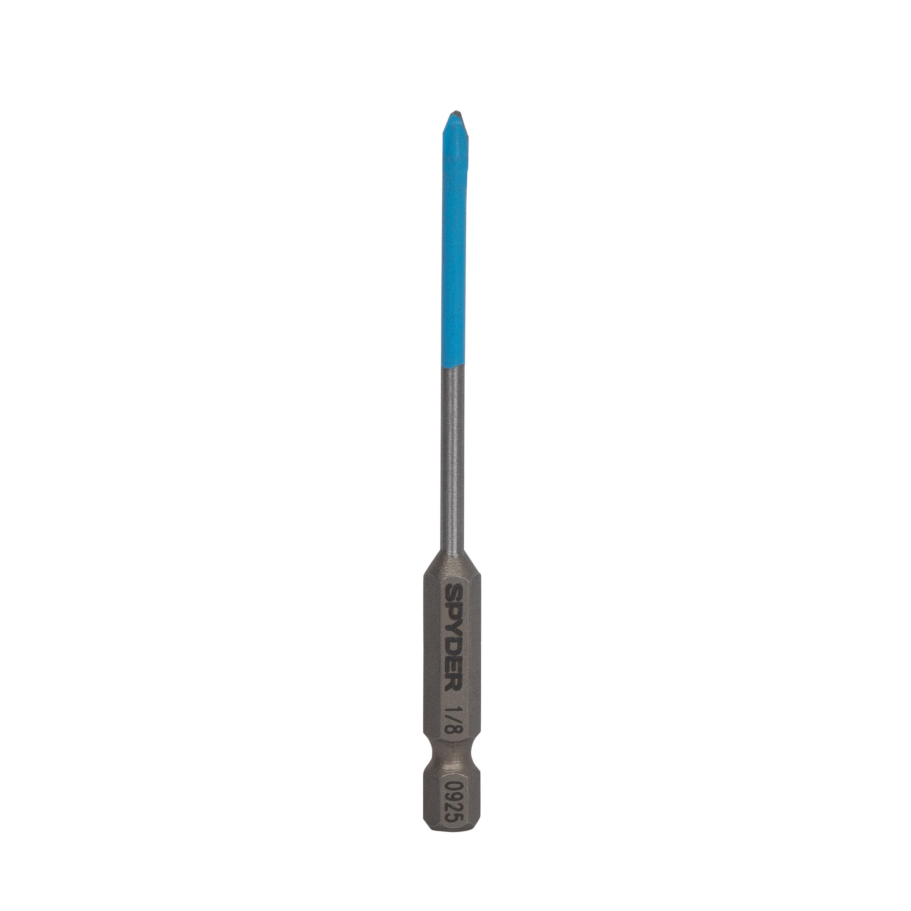 1/8" x 3.5" Quick-Release Hex Shank Carbide-Tipped Glass & Tile Drill Bit