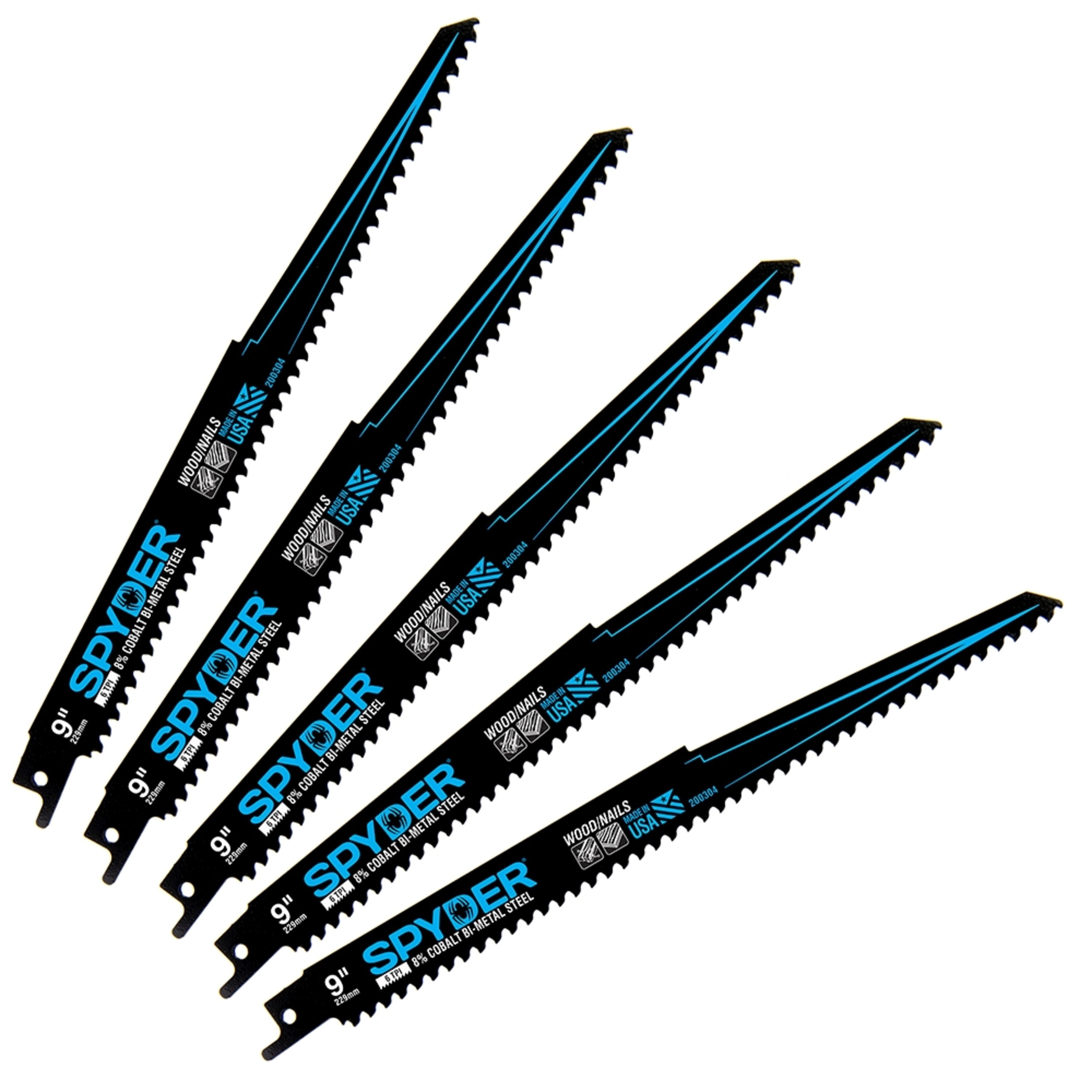 9" 6-TPI Metal/Wood Cutting Reciprocating Saw Blades (5-Pack) Black Series™