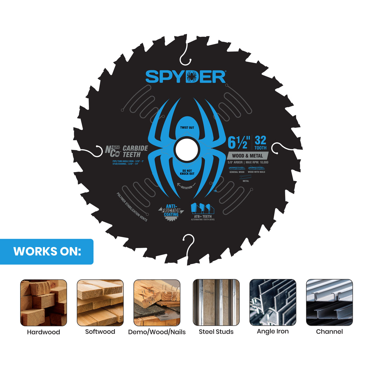 6-1/2" 32-Tooth Saw Blade for Wood & Metal