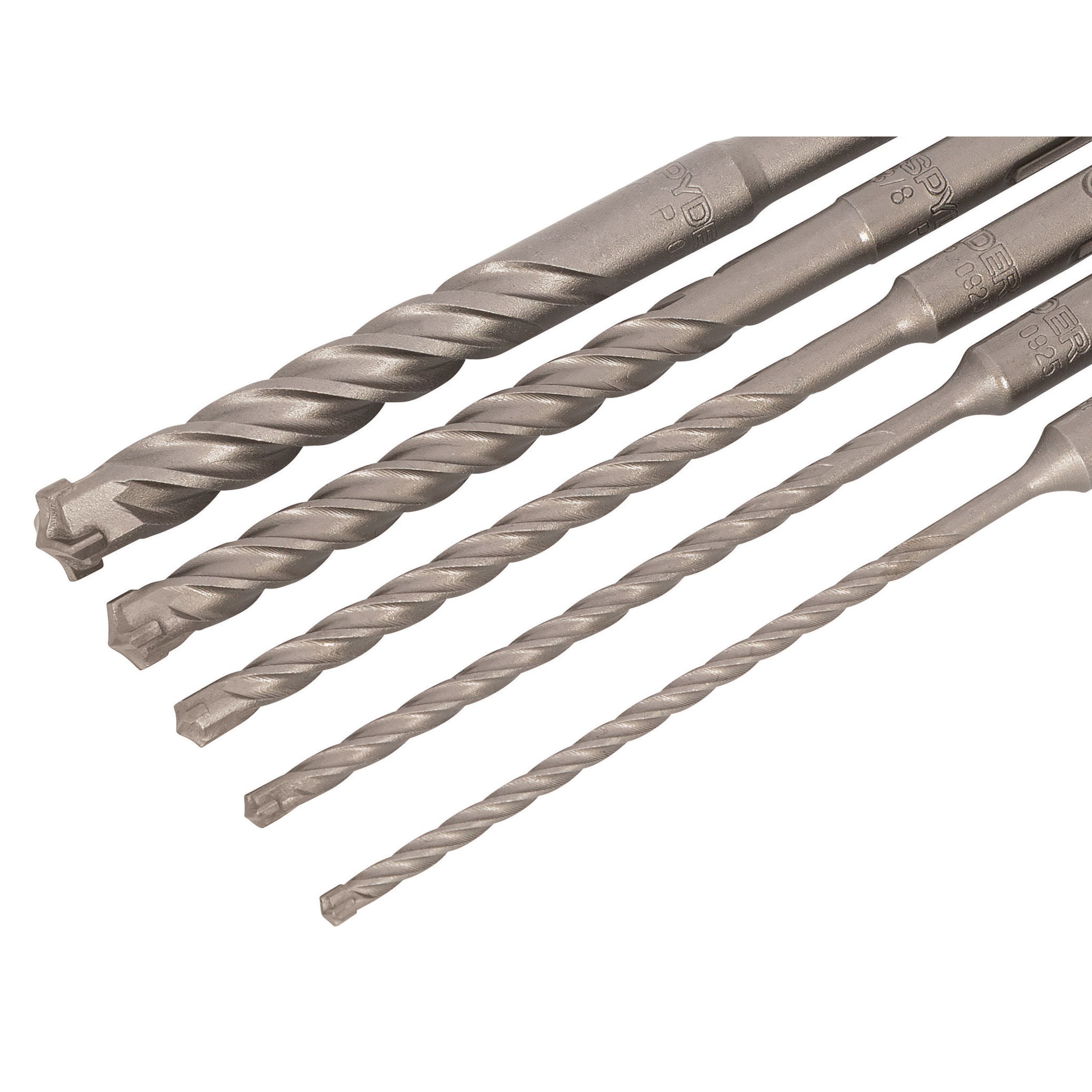 5-Piece SDS-Plus Rotary Hammer Drill Bit Set for Masonry & Concrete