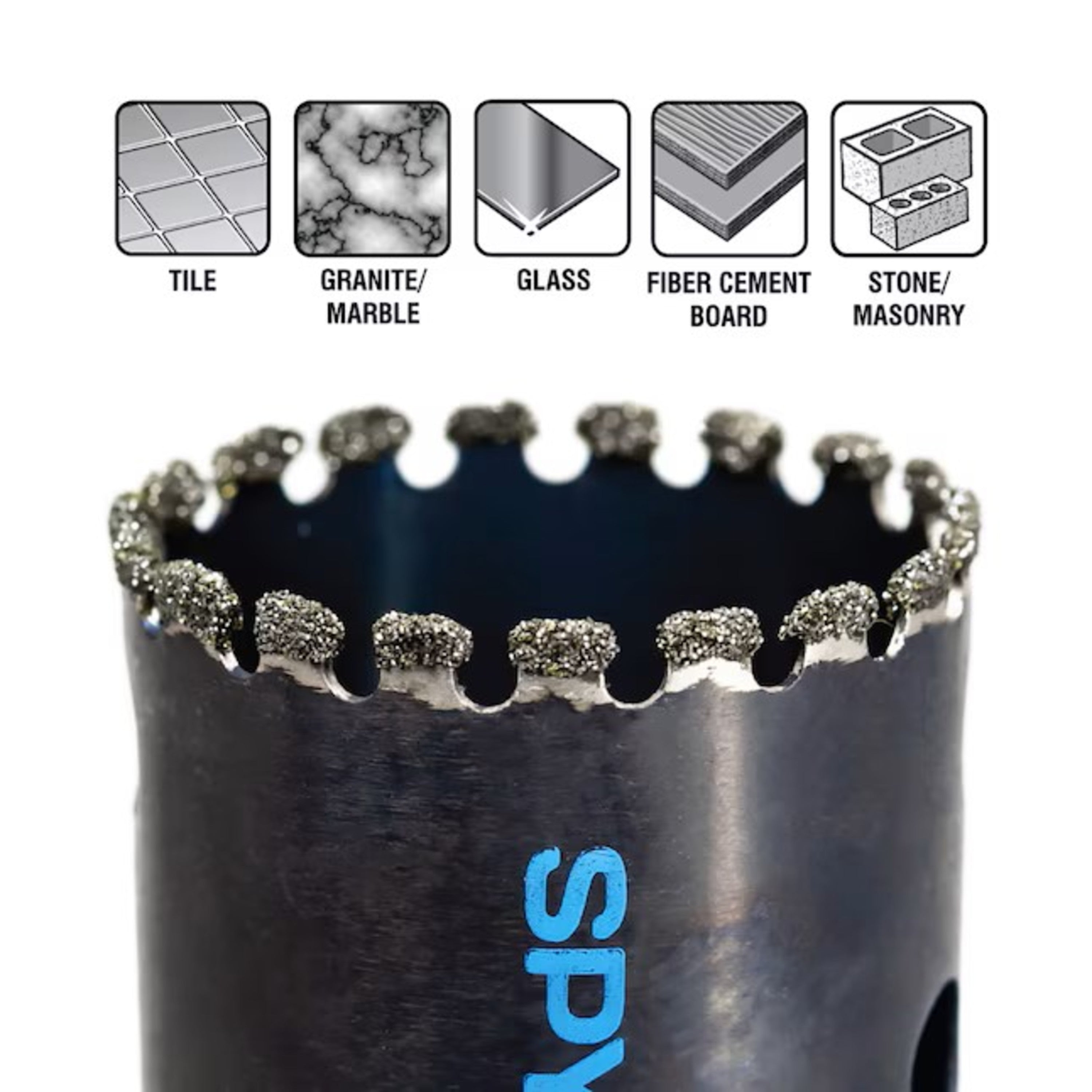 1-1/2" Diamond Edge Non-Arbored Hole Saw