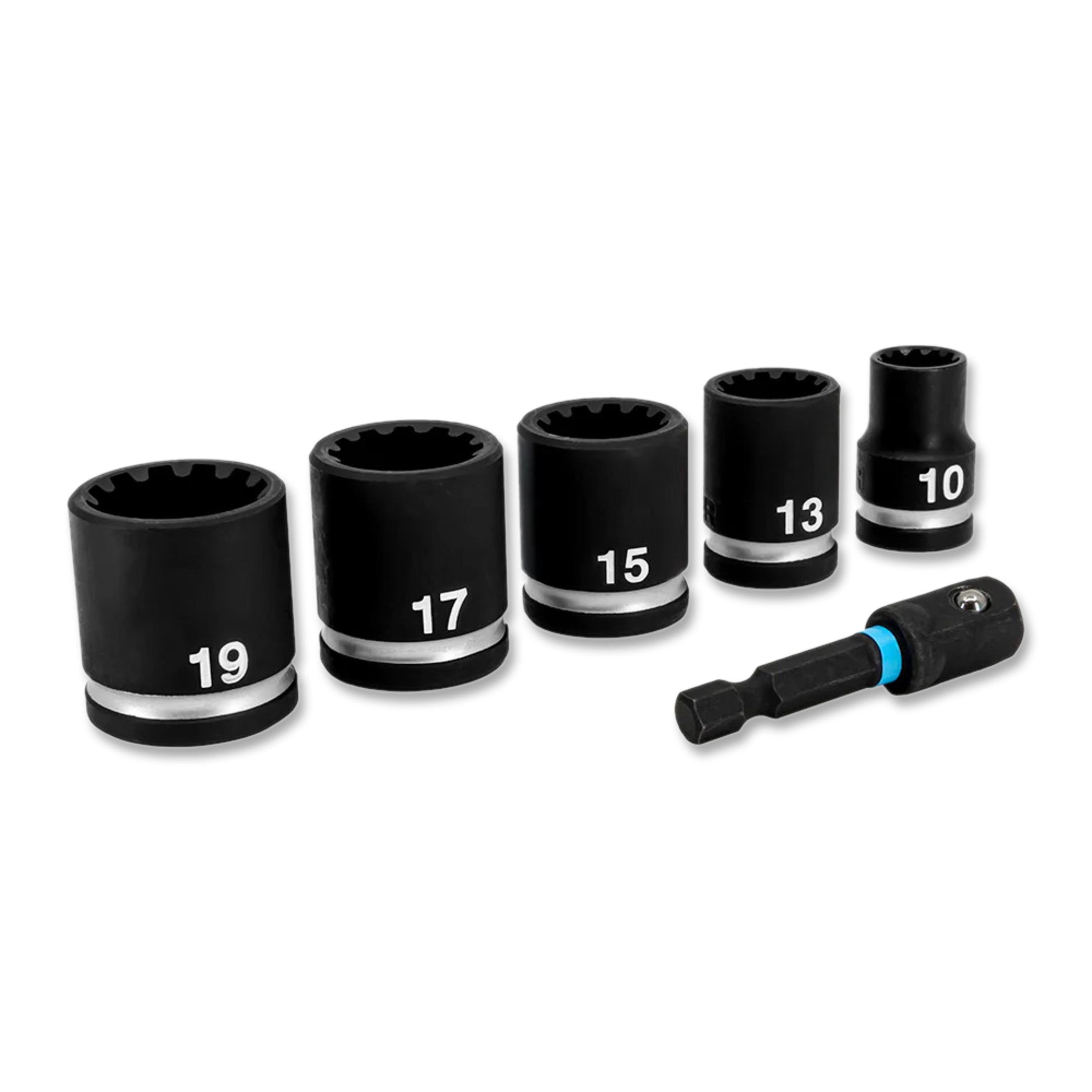 6-Piece 3/8" Metric Impact Socket Set With Adapter
