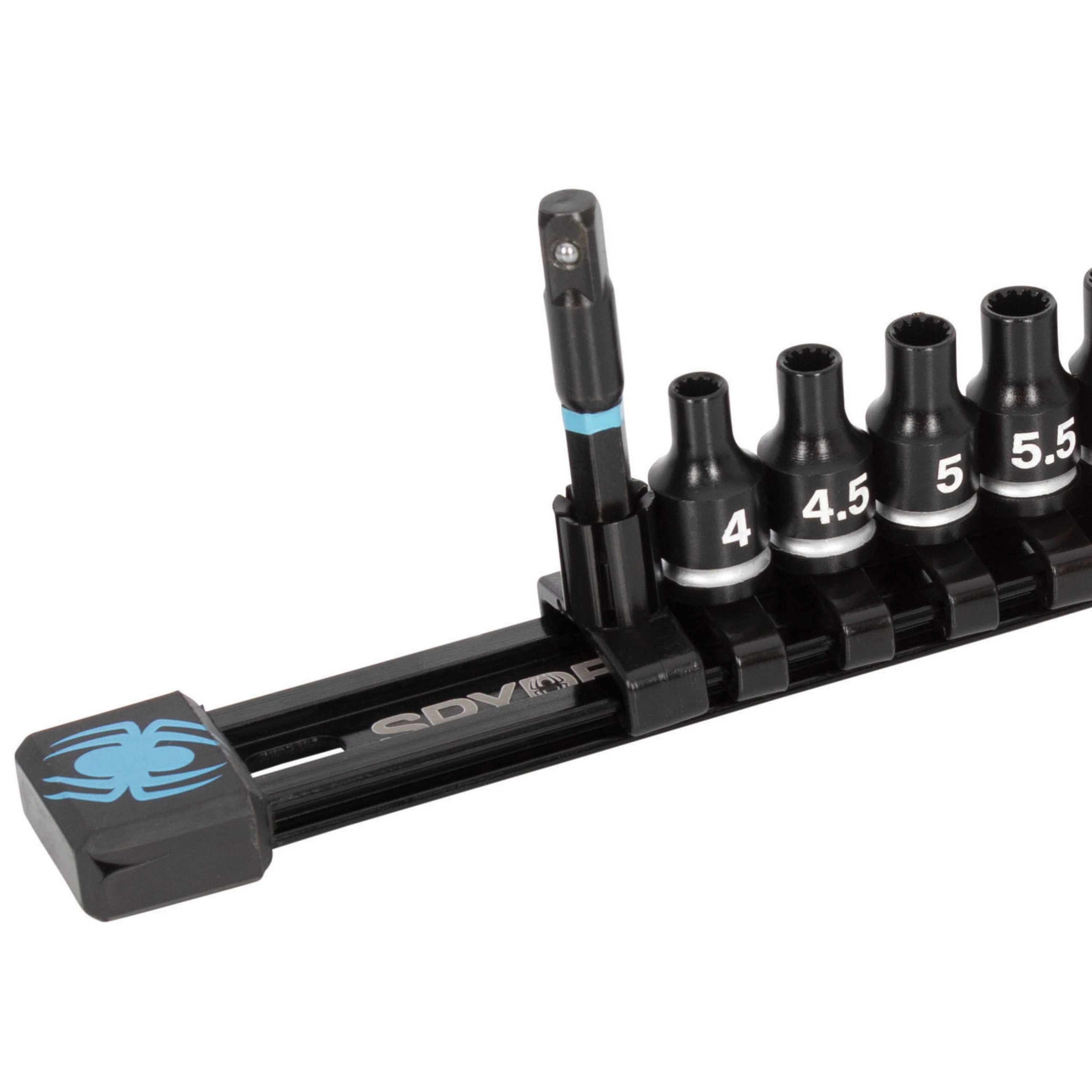 15-Piece 1/4" Drive Metric Shallow Impact Socket Set with Adapter
