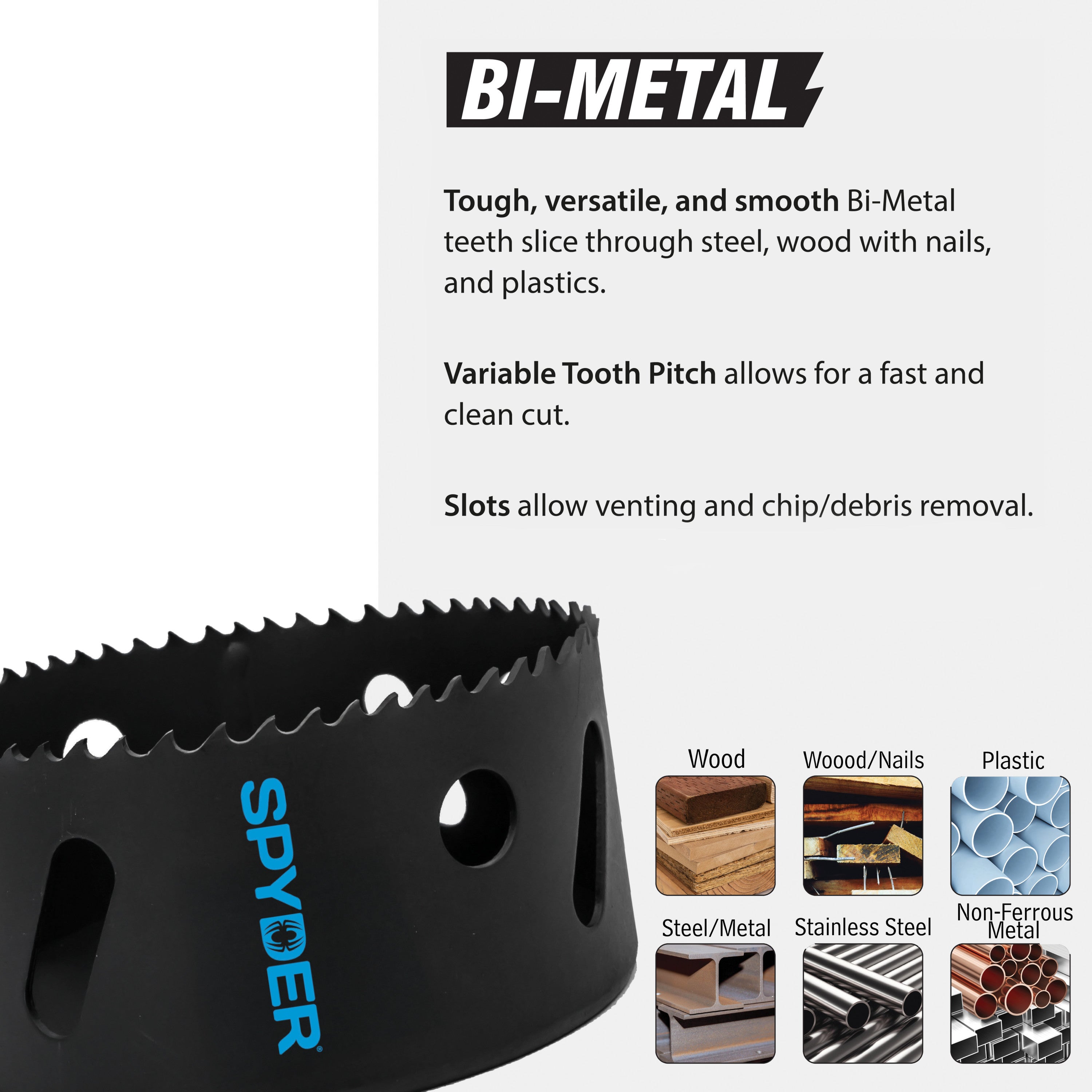 13-Piece Bi-Metal Plumbers Hole Saw Kit Rapid Core Eject® Bi-Metal