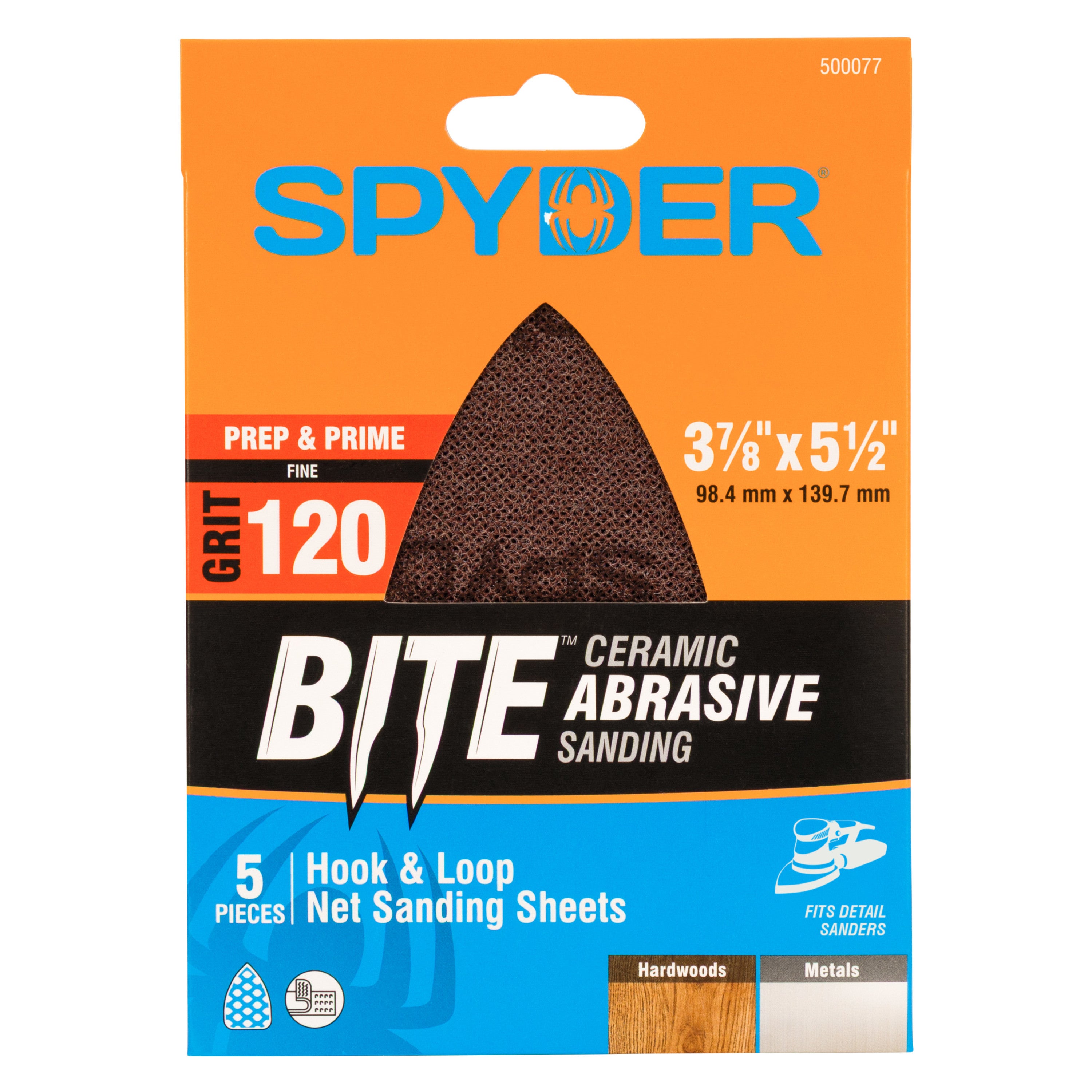 3-7/8" x 5-1/2" 120 Grit Ceramic Net Sanding Sheets (5-Pack)