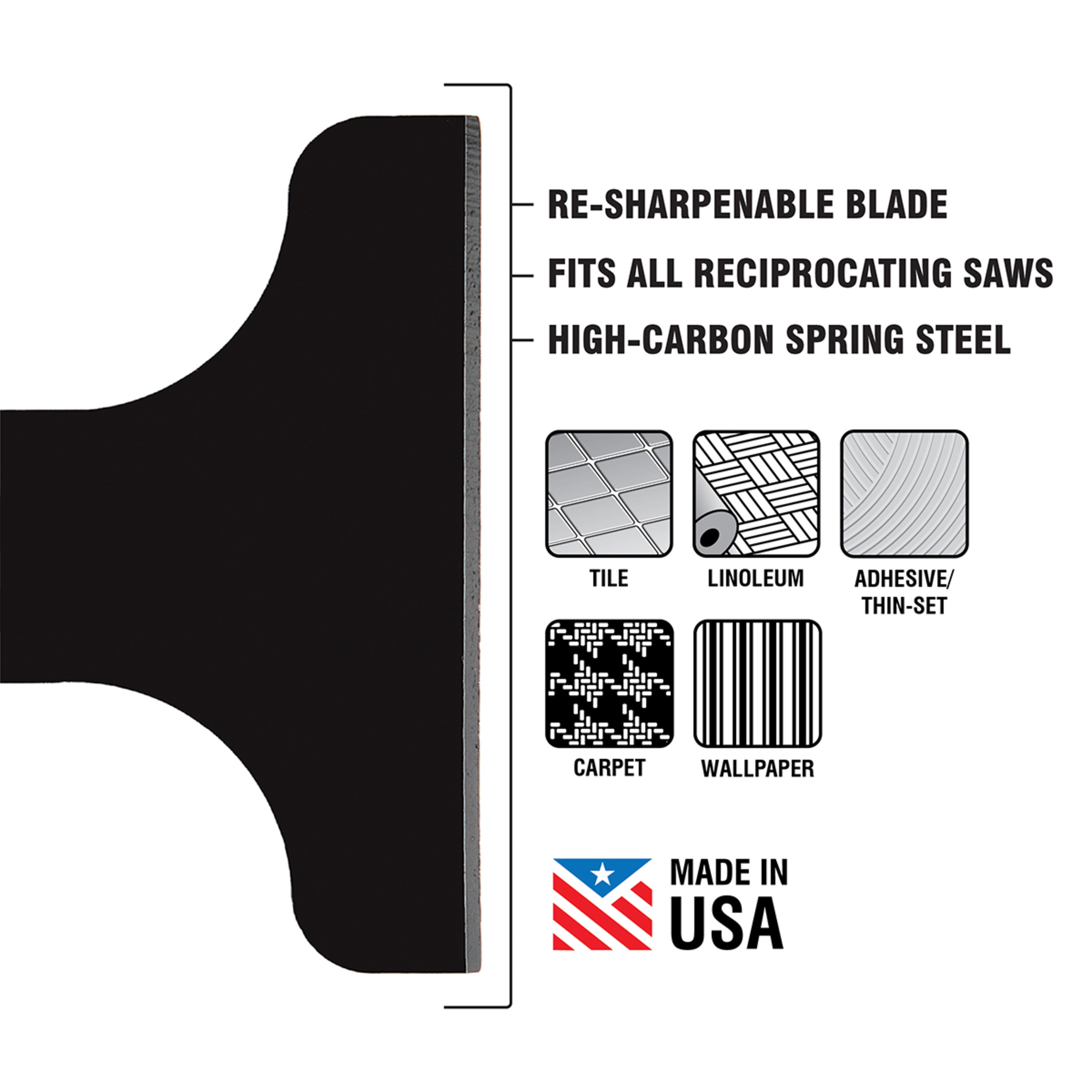 3-Piece Scraper Blade Reciprocating Saw Attachment Set (2, 4, & 6") Spyder Scraper™