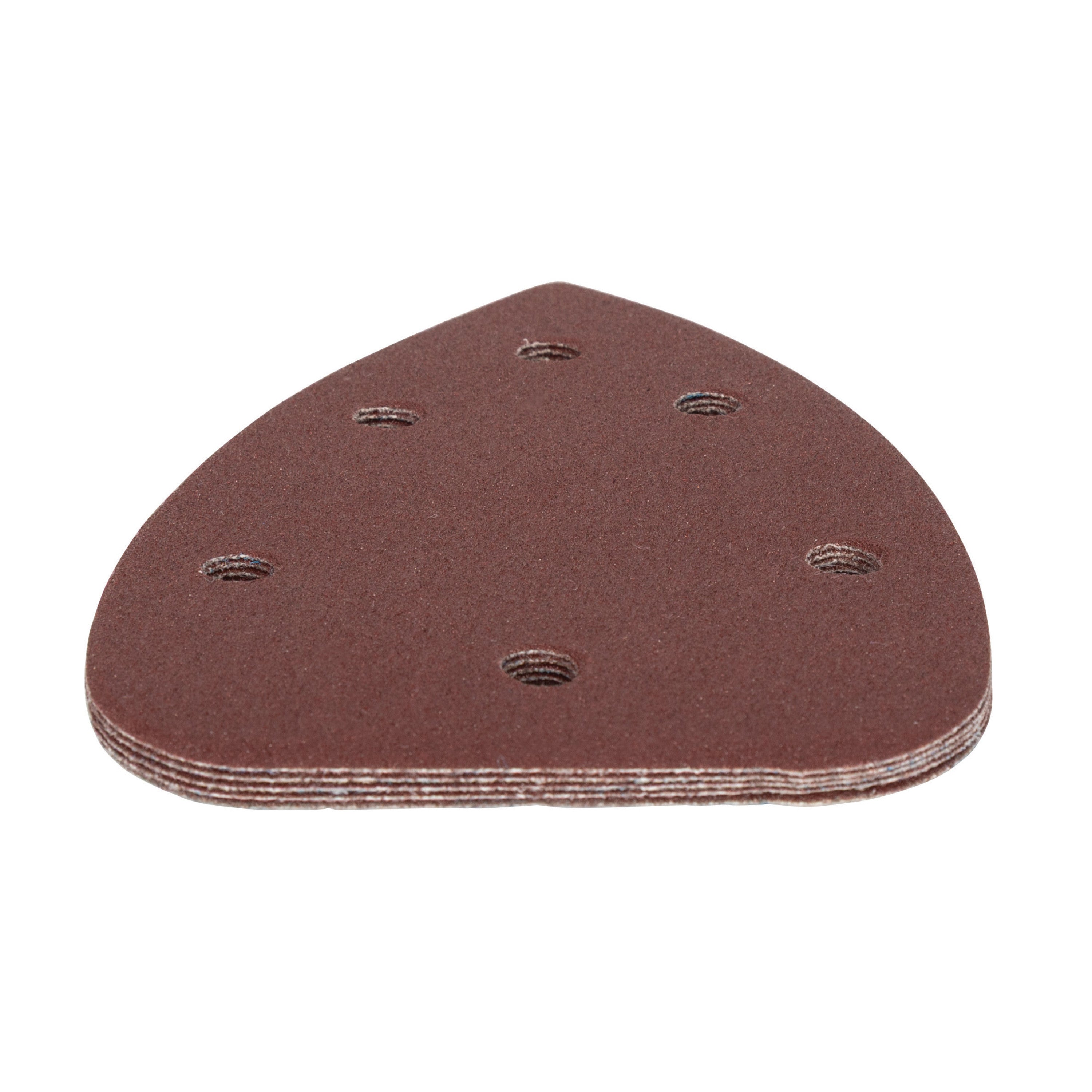3-7/8" x 5-1/2" x 6-Hole 120 Grit Aluminum Oxide Hook & Loop Detail Sanding Sheets (5-Pack)