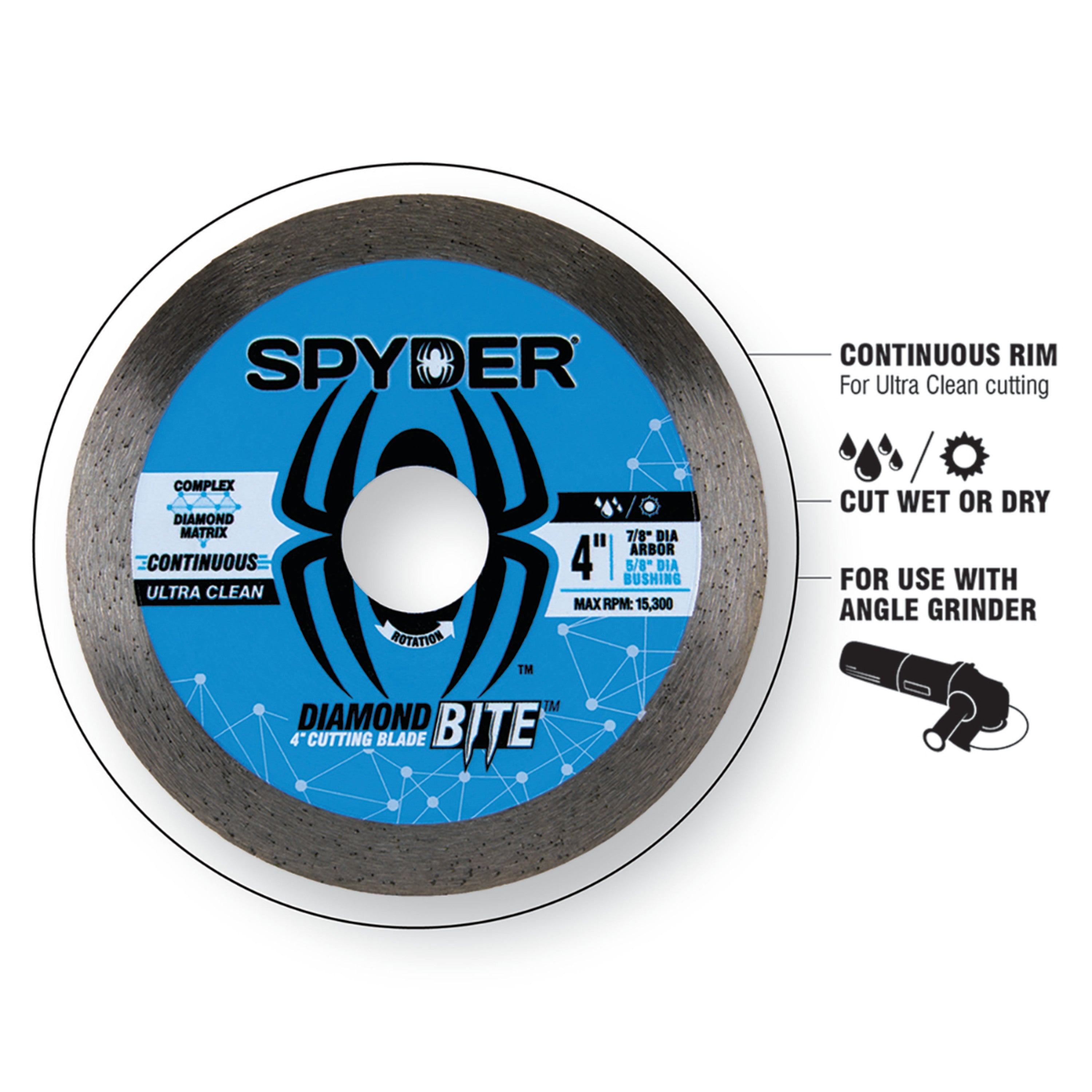 4-1/2" Wet/Dry Continuous Diamond Saw Blade Diamond Bite™