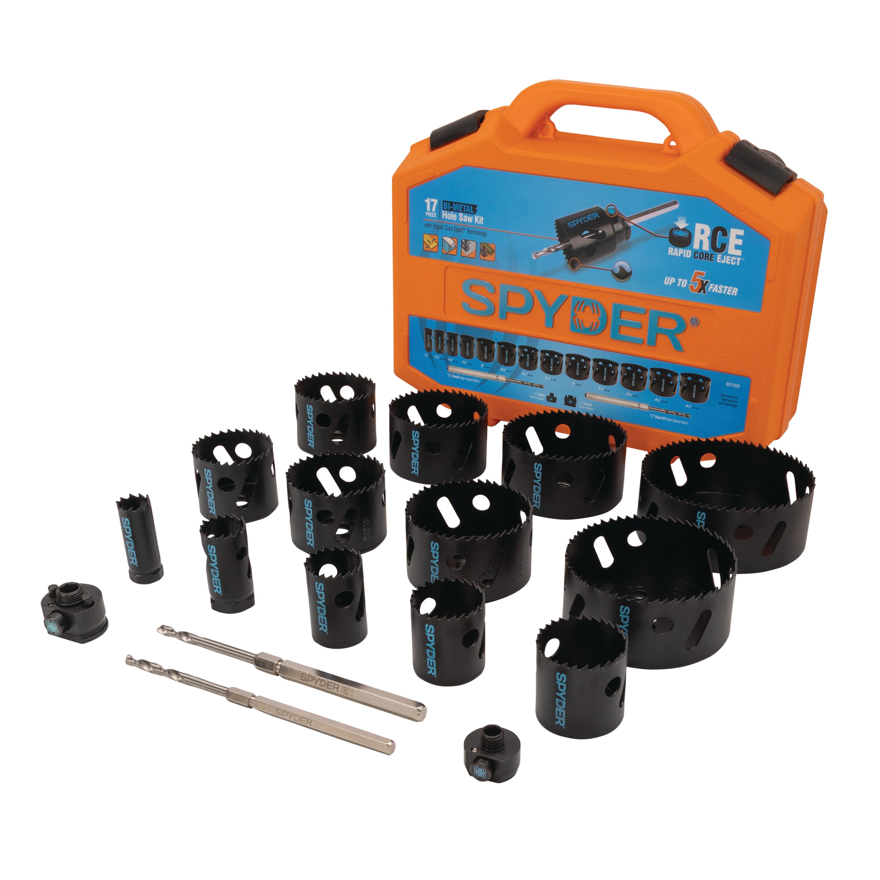 リゾット Bi-Metal 17-Piece Master Electrician Bi-Metal Hole Saw Kit – Spyder