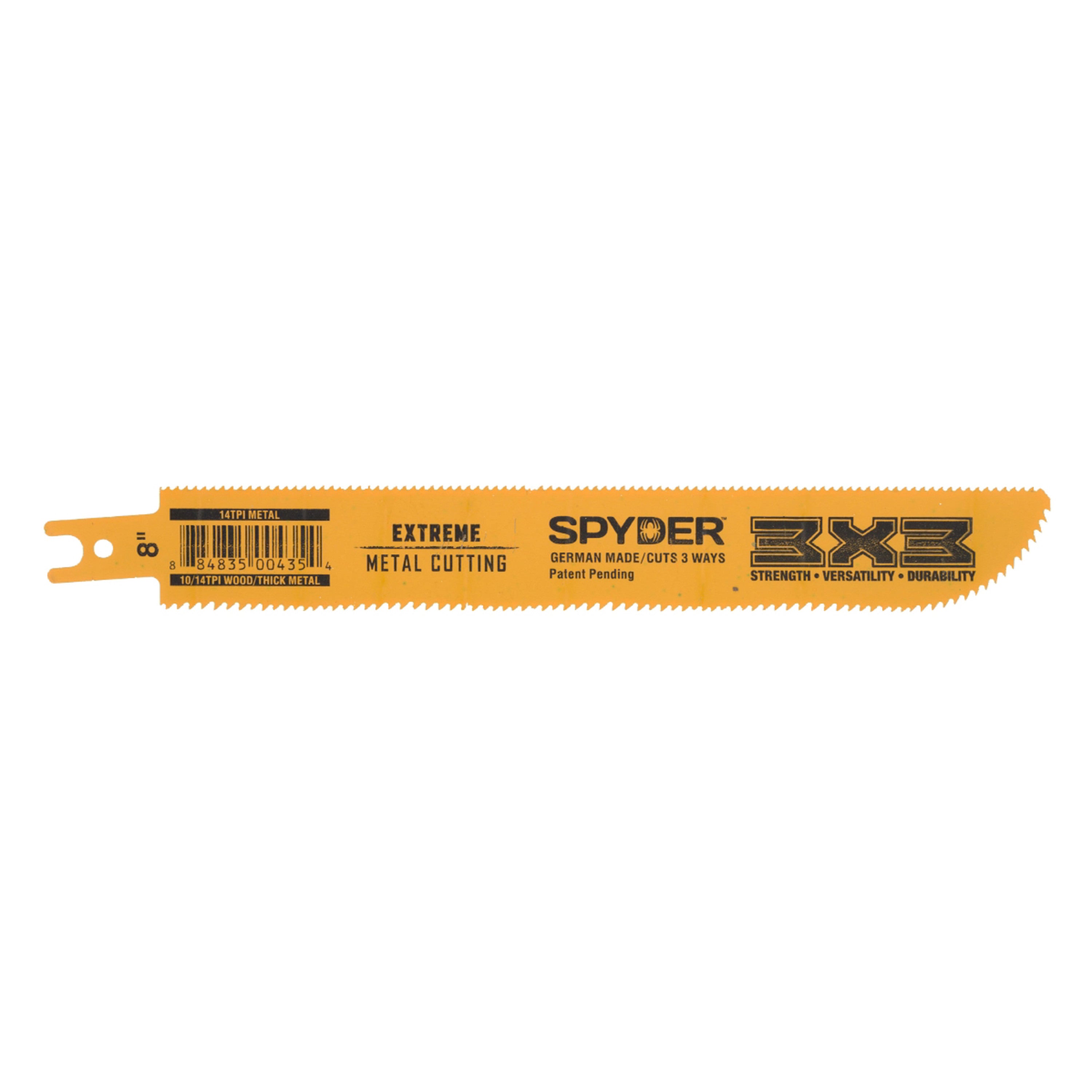 8" Extreme Metal Wood/Metal Cutting 10/14 TPI Double-Edged Bi-Metal Reciprocating Saw Blade 3X3™
