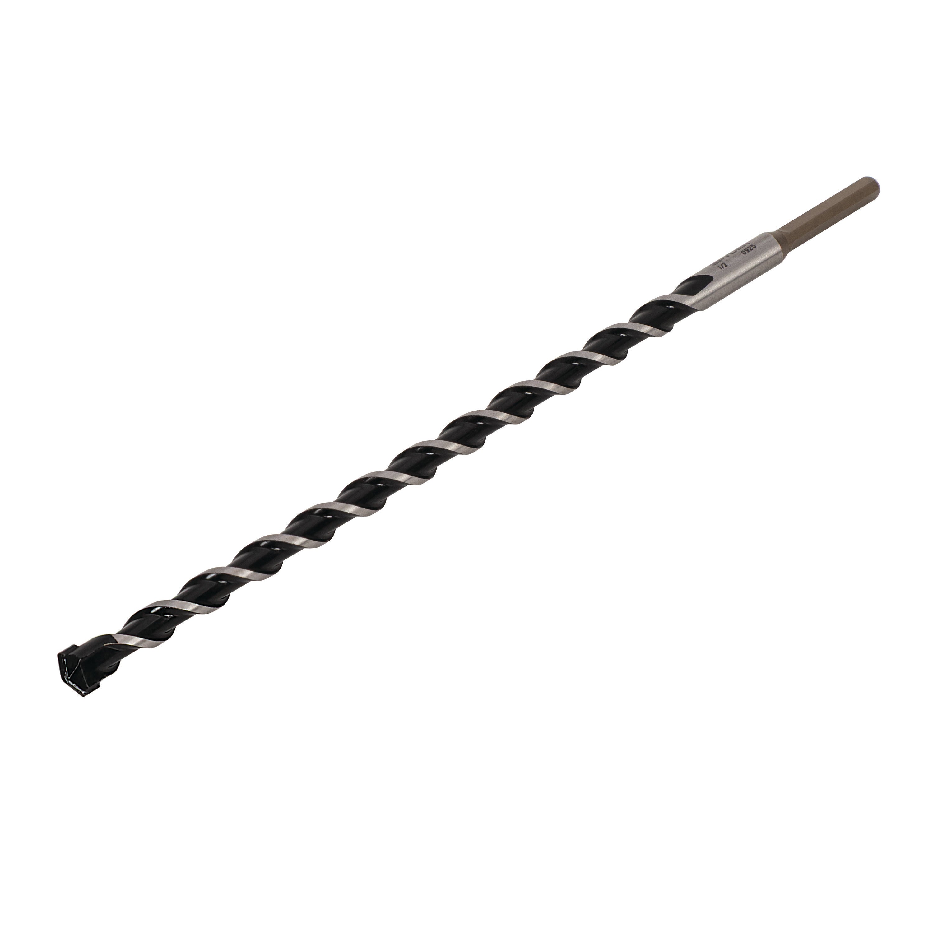 1/2" x 12" Three-Flat Grip Shank Rotary Hammer Drill Bit