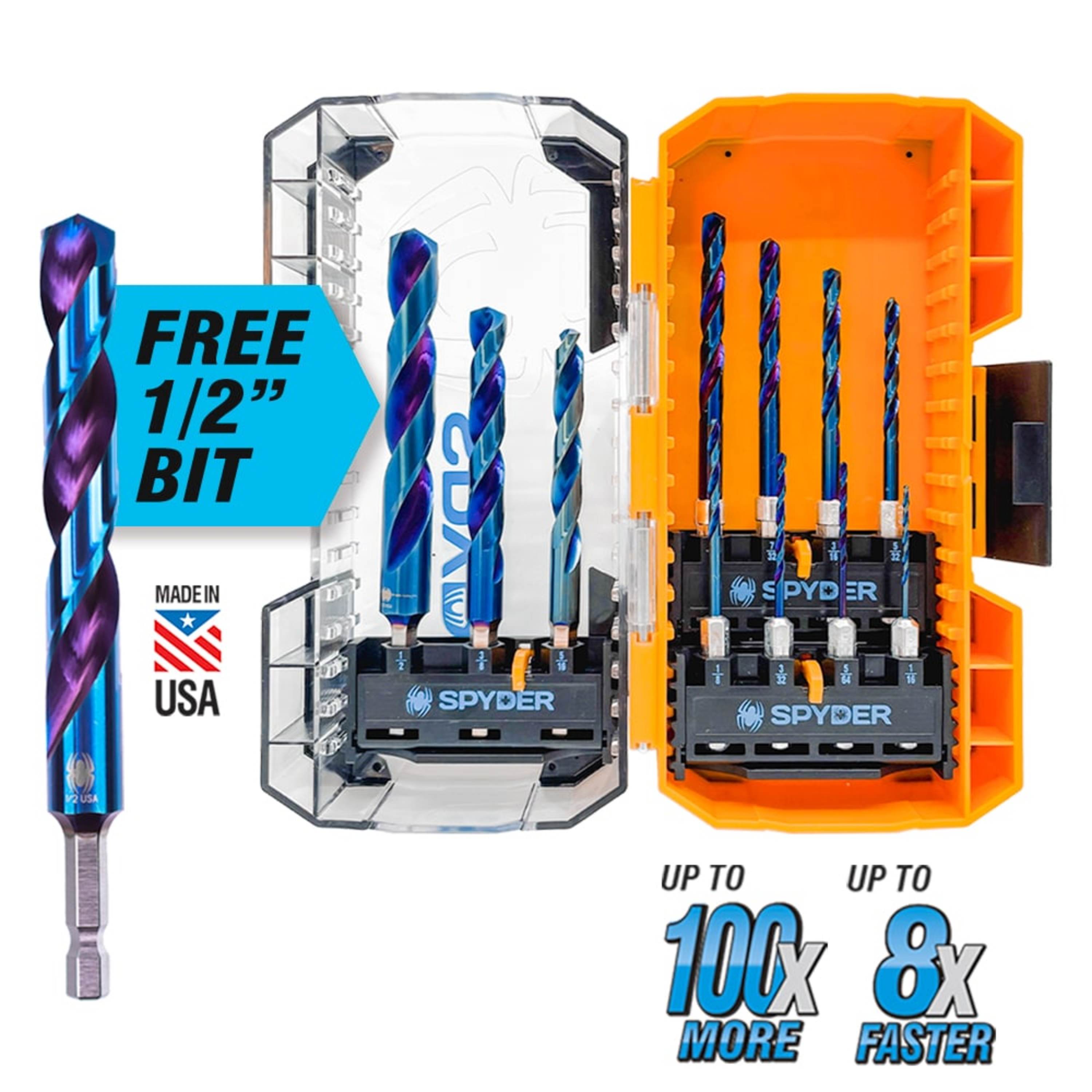11-Piece Assorted HSS Twist Drill Bit Set Stinger™ Mach-Blue™